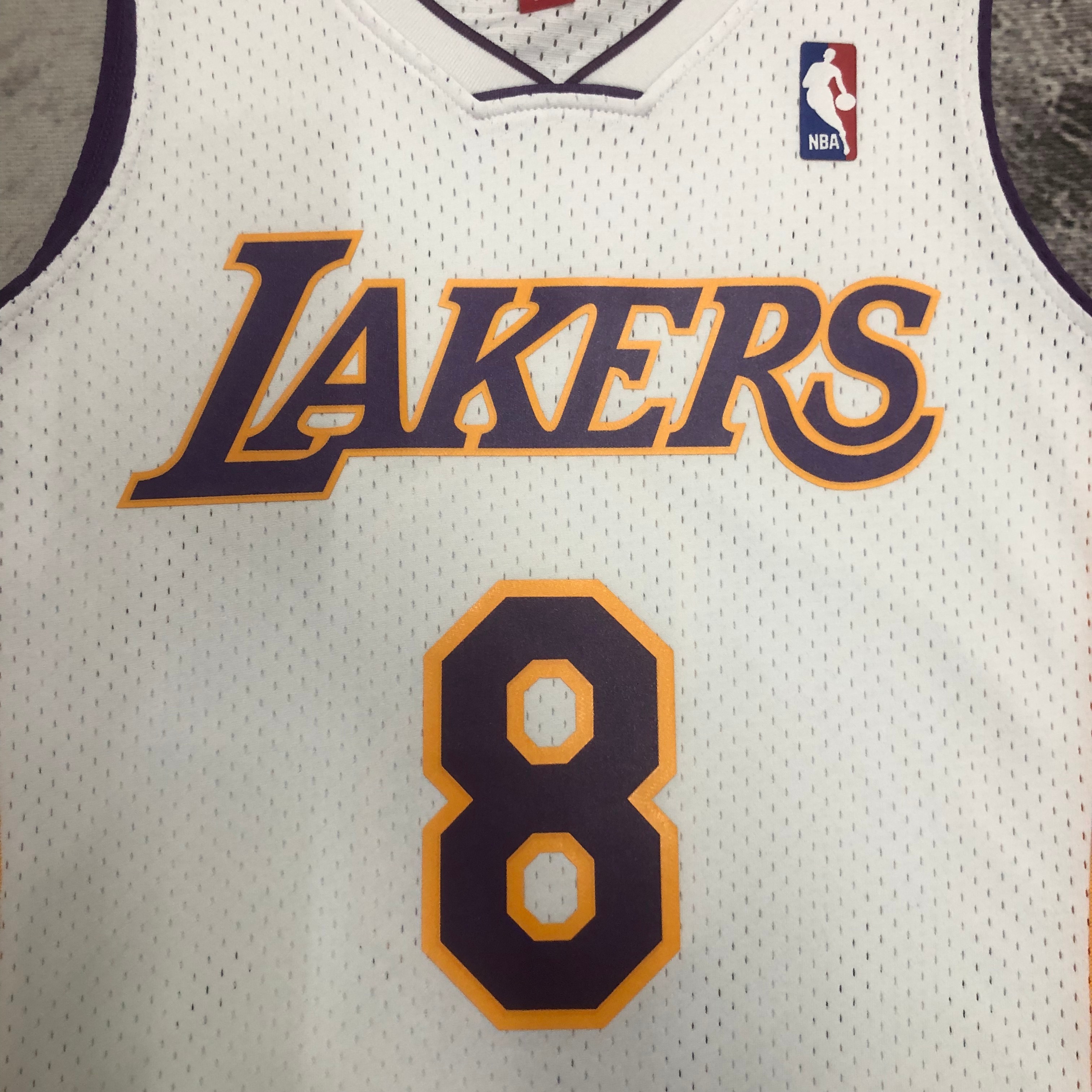NBA Men Season 03-04 Los Angeles Lakers White #8 BRYANT Jersey High Quality Name and Number Print - leoleo123123