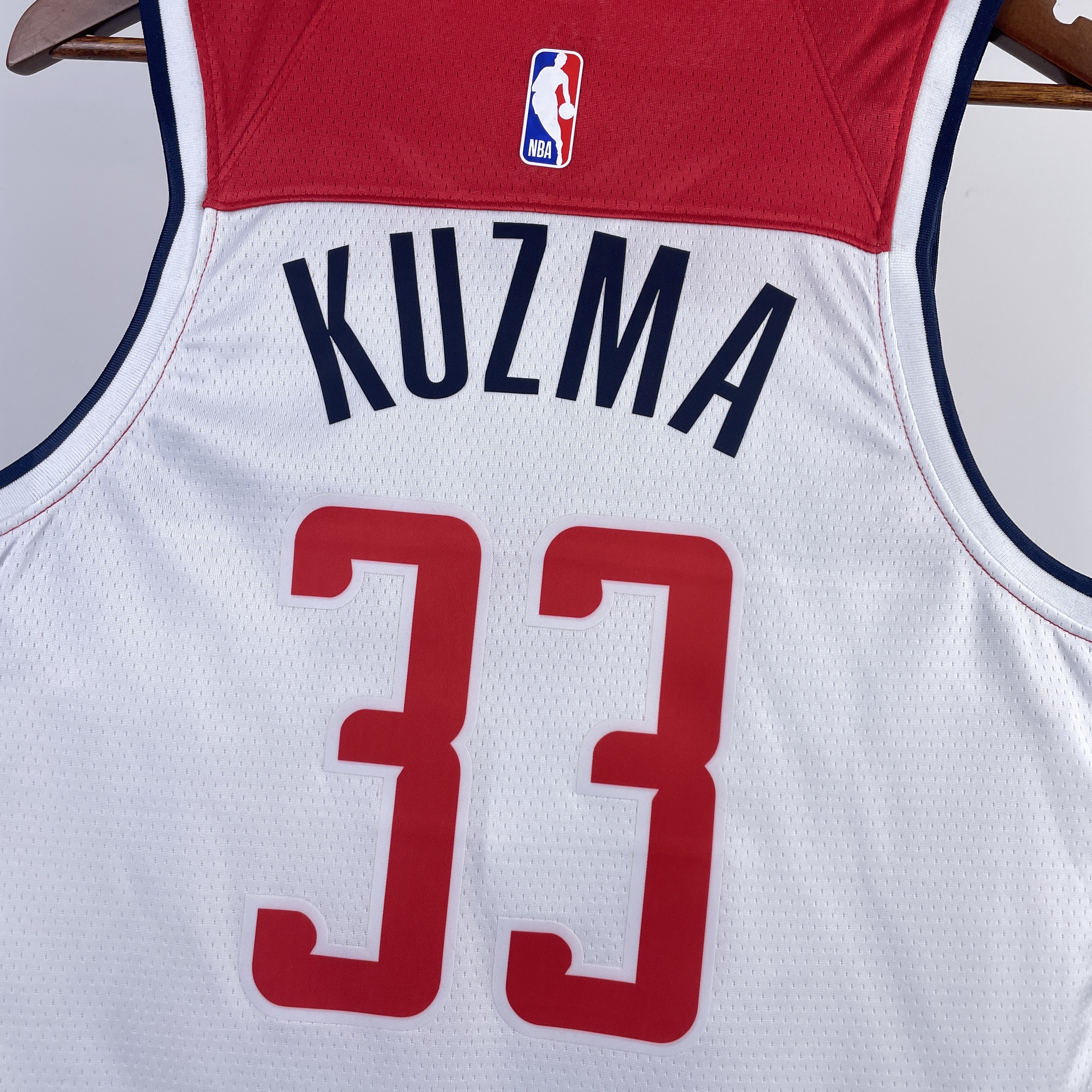 NBA Men 2023 Washington Wizards White #33 KUZMA Jersey High Quality Name and Number Print - leoleo123123