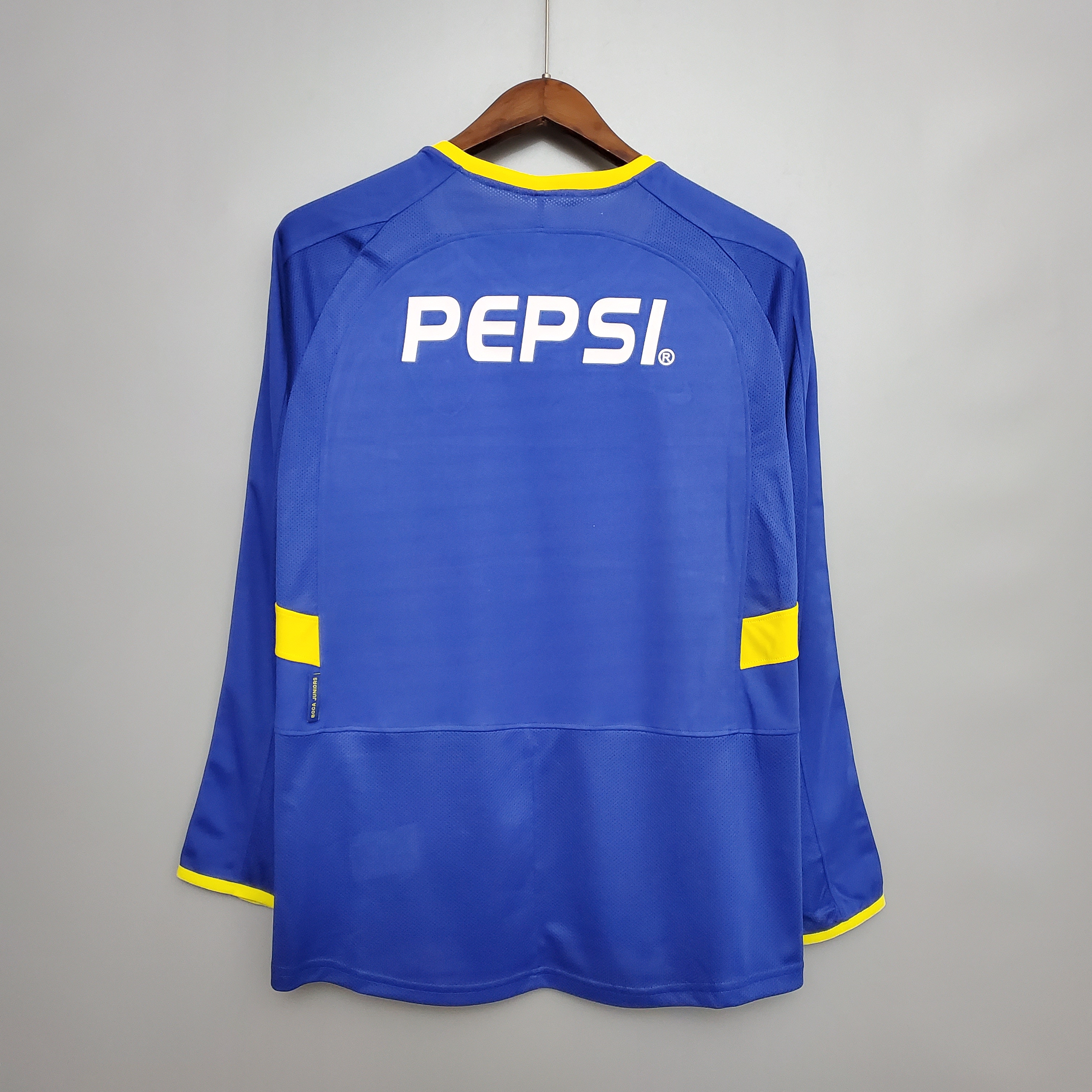 03/04 Boca Home Retro Soccer Jersey Long Sleeve Thai Quality - leoleo123123