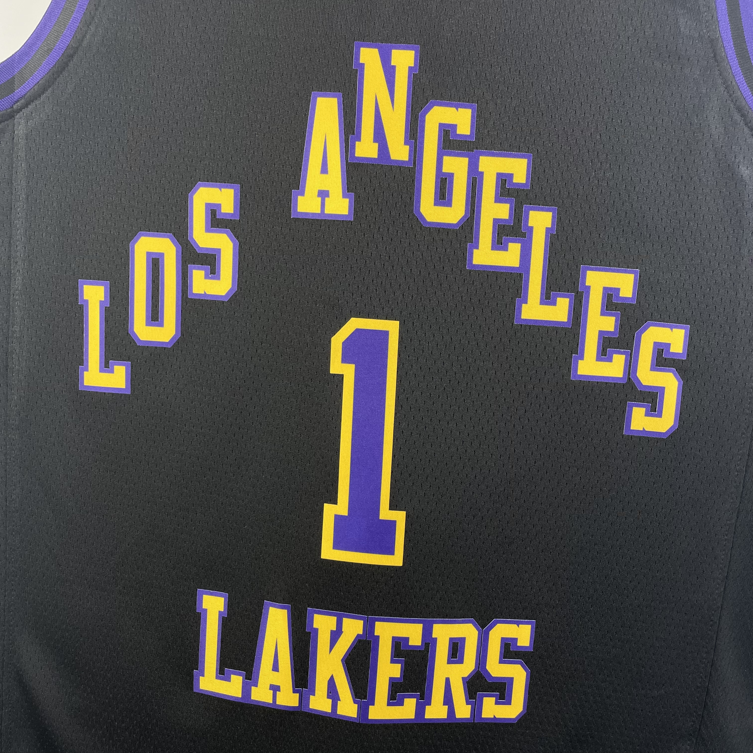 NBA Men 2024 Los Angeles Lakers Black City Version #1 RUSSELL Jersey High Quality Name and Number Print - leoleo123123