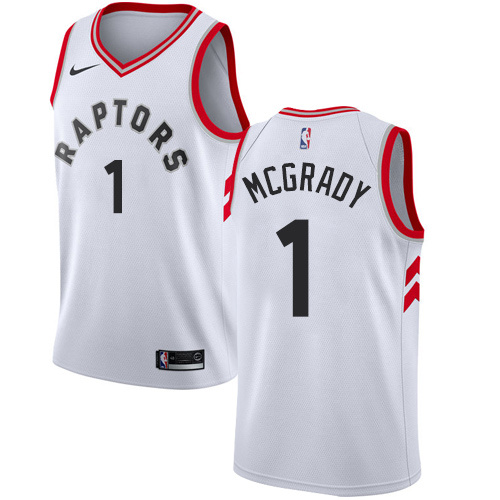 NBA Toronto Raptors #1 MCGRADY White Jersey High Quality Name and Number Print - leoleo123123