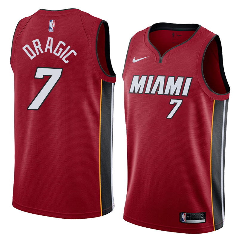 NBA Men Miami Heat Red #7 DRAGIC Jersey High Quality Name and Number Print - leoleo123123