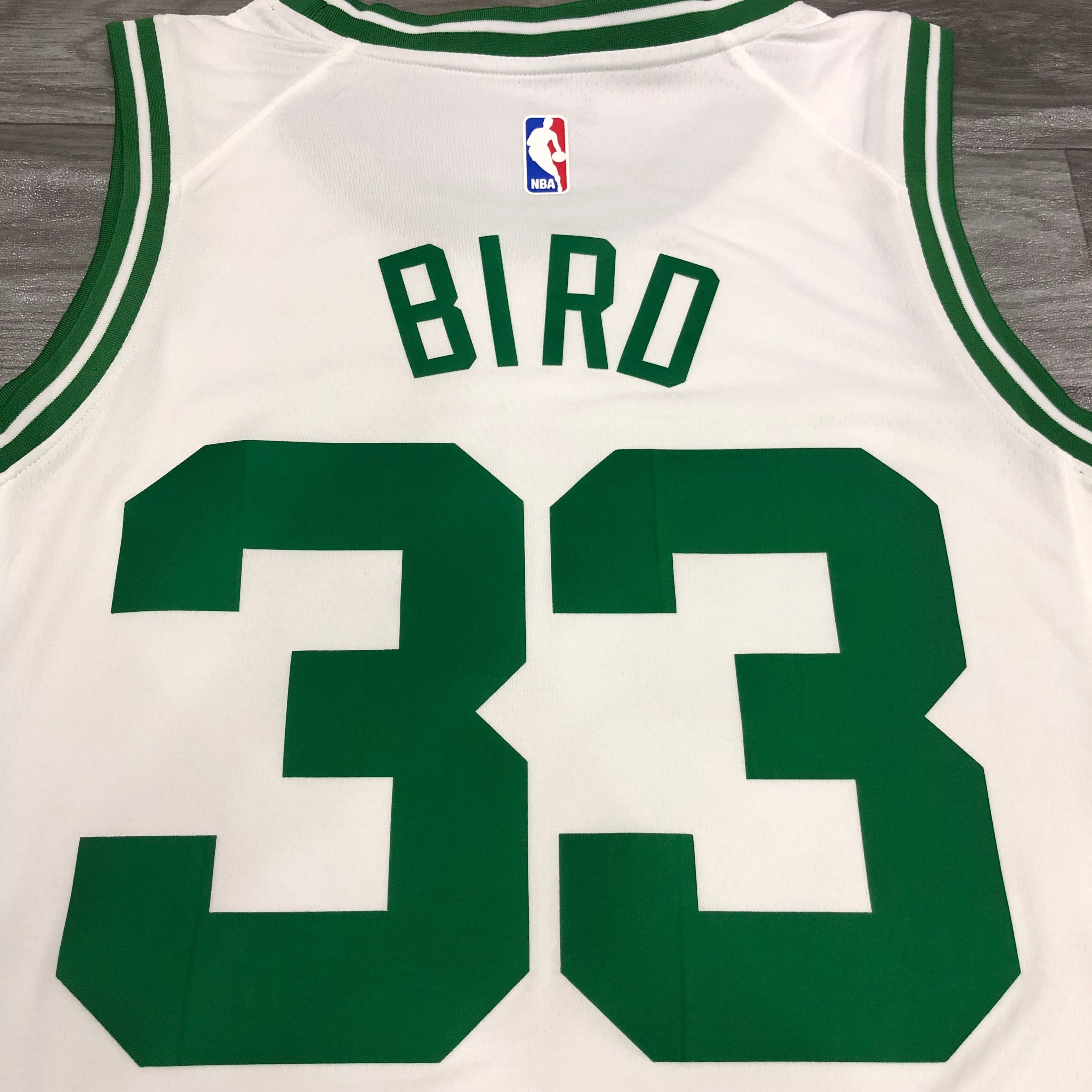 NBA Boston Celtics Retro White with Green Name #33 BIRD Jersey High Quality Name and Number Print - leoleo123123