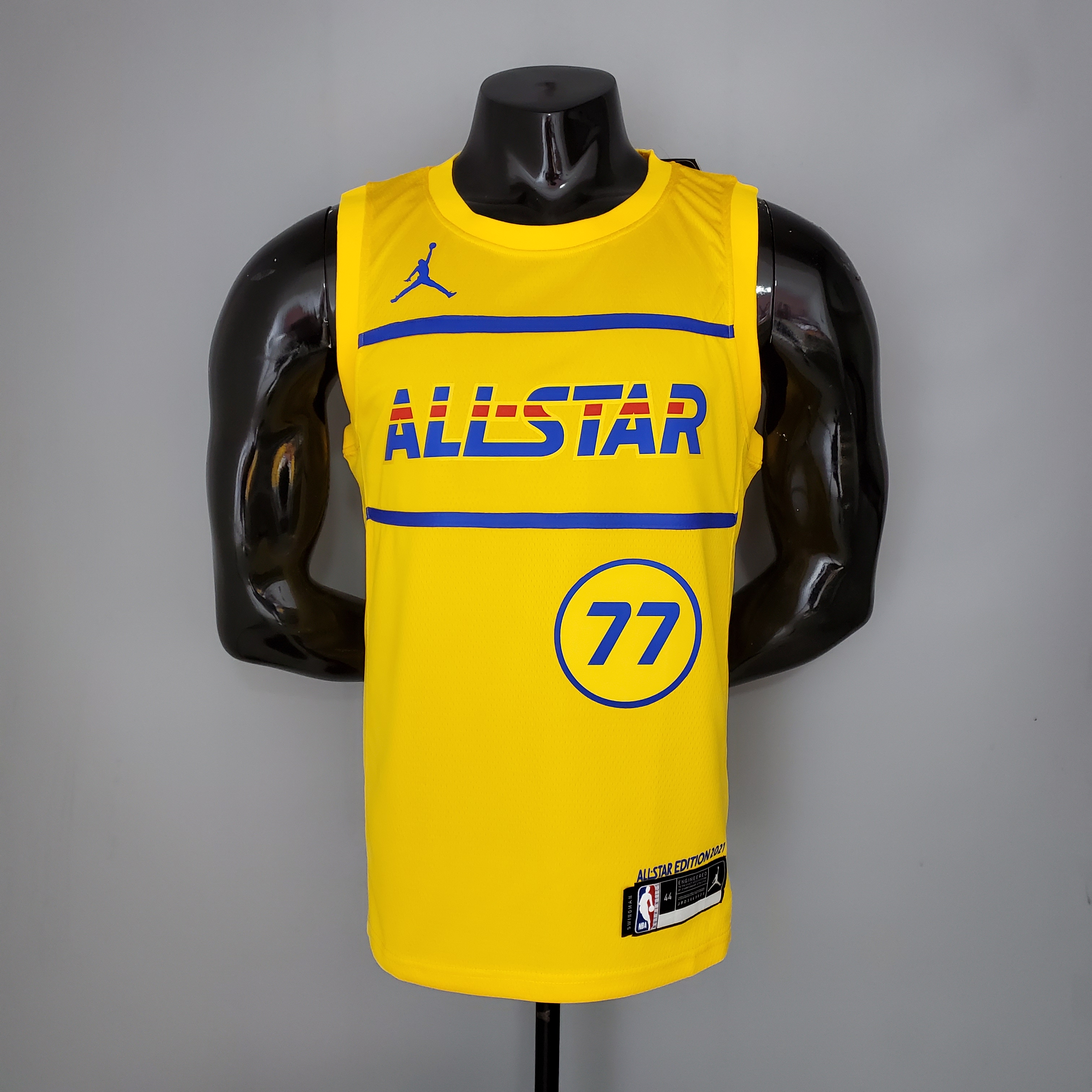NBA Men 2021 All Star Jerseys Yellow #77 DONCIC Jersey High Quality Name and Number Print - leoleo123123