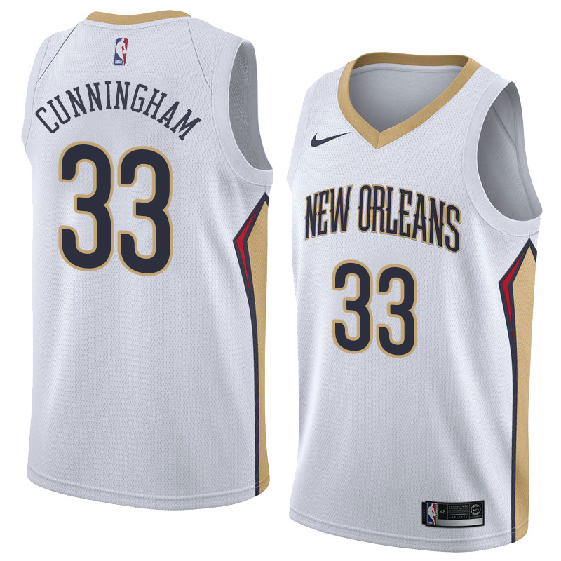 NBA Men New Orleans Pelicans White #33 CUNNINGHAM Jersey High Quality Name and Number Print - leoleo123123
