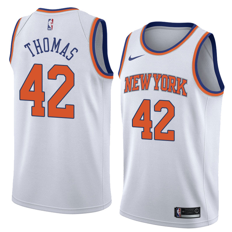 NBA Men New York Knicks White #42 THOMAS Jersey High Quality Name and Number Print - leoleo123123