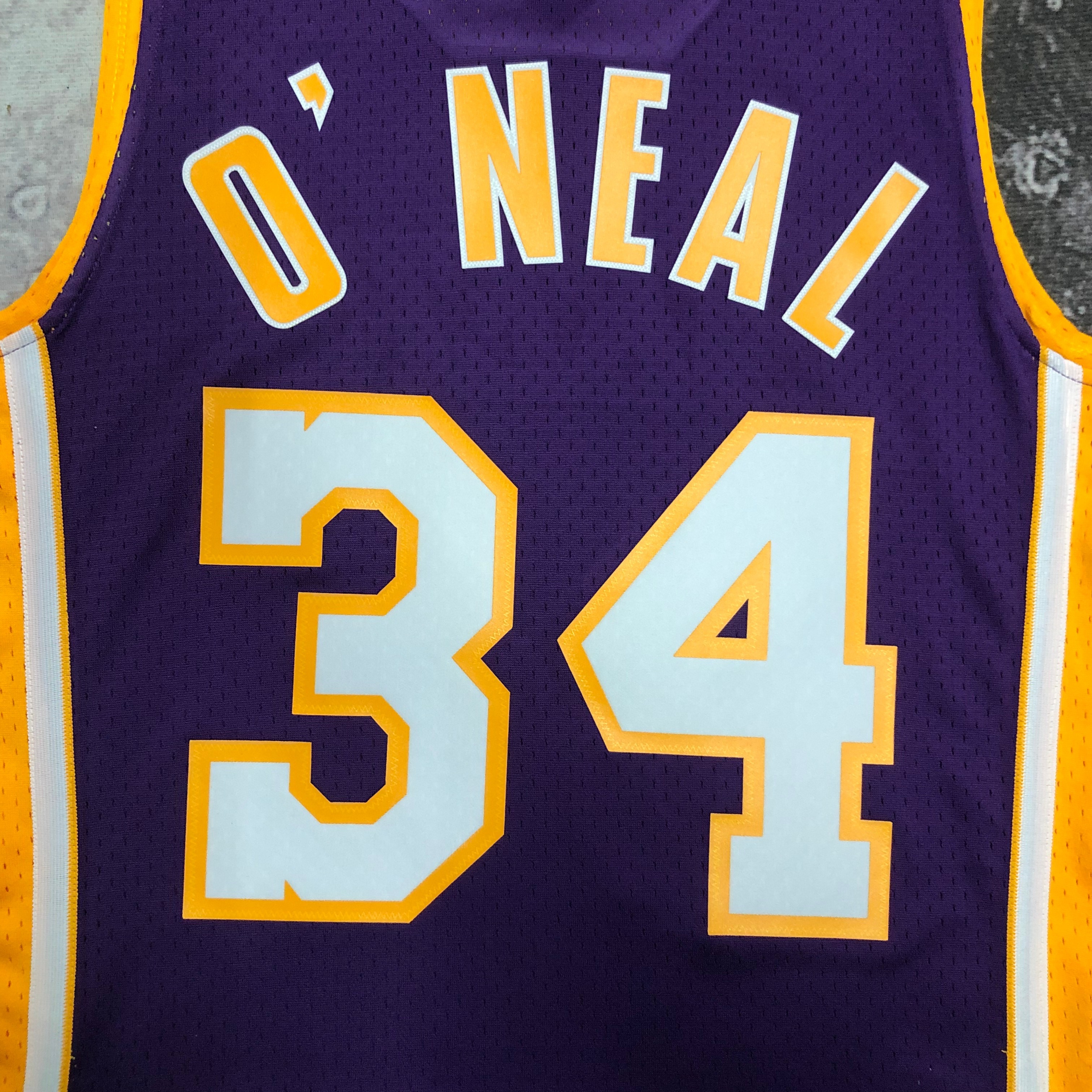 NBA Men Season 99-00 Los Angeles Lakers Purple #34 O'NEAL Jersey High Quality Name and Number Print - leoleo123123