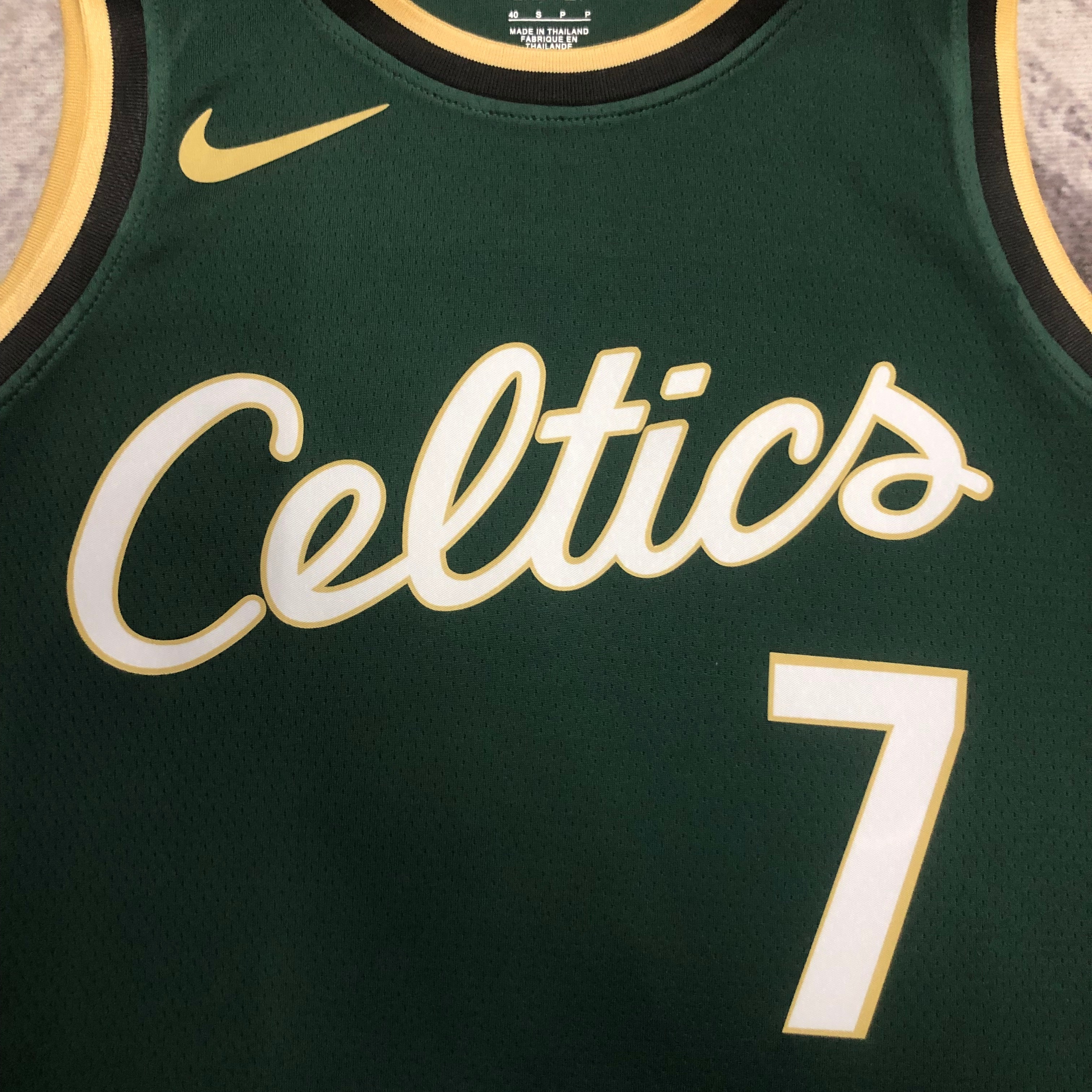 NBA Men Season 2023 Boston Celtics Dark Green City Version #7 BROWN Jersey High Quality Name and Number Print - leoleo123123