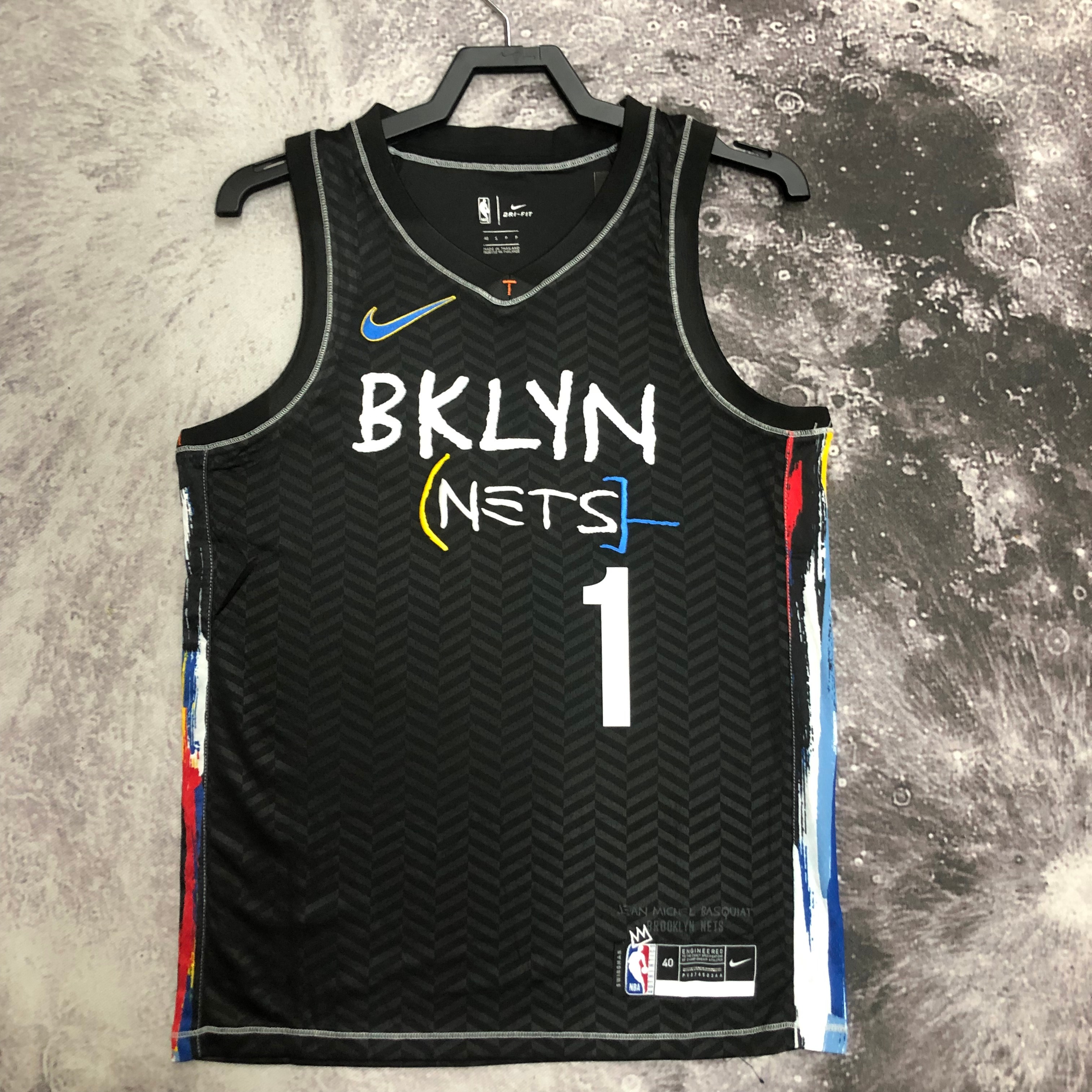 NBA Men Season 2021 Brooklyn Nets Black City #1 BRIDGES Jersey High Quality Name and Number Print - leoleo123123