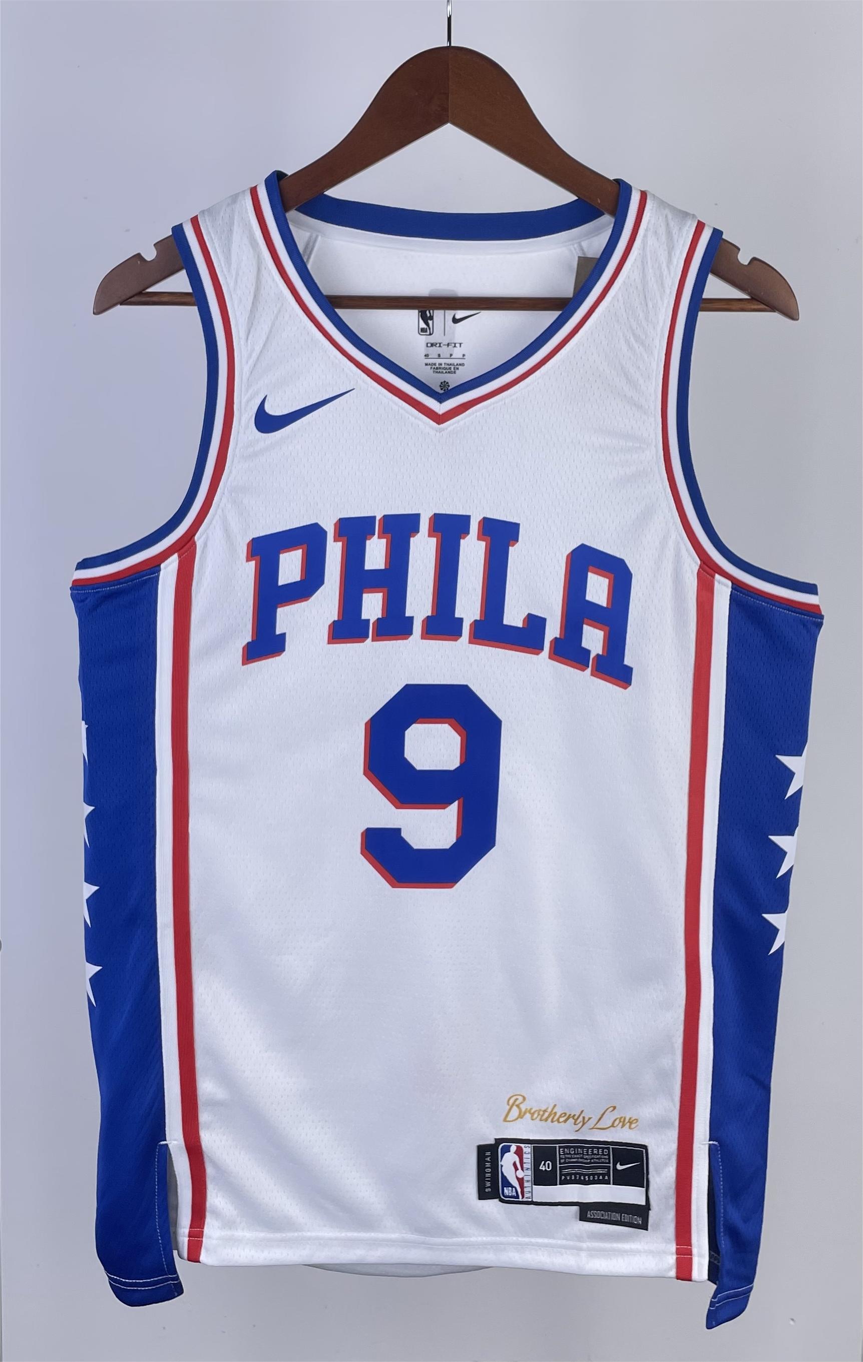 NBA Men 2023 Philadelphia 76ers White #9 OUBRE JR. Swingman Jersey - leoleo123123