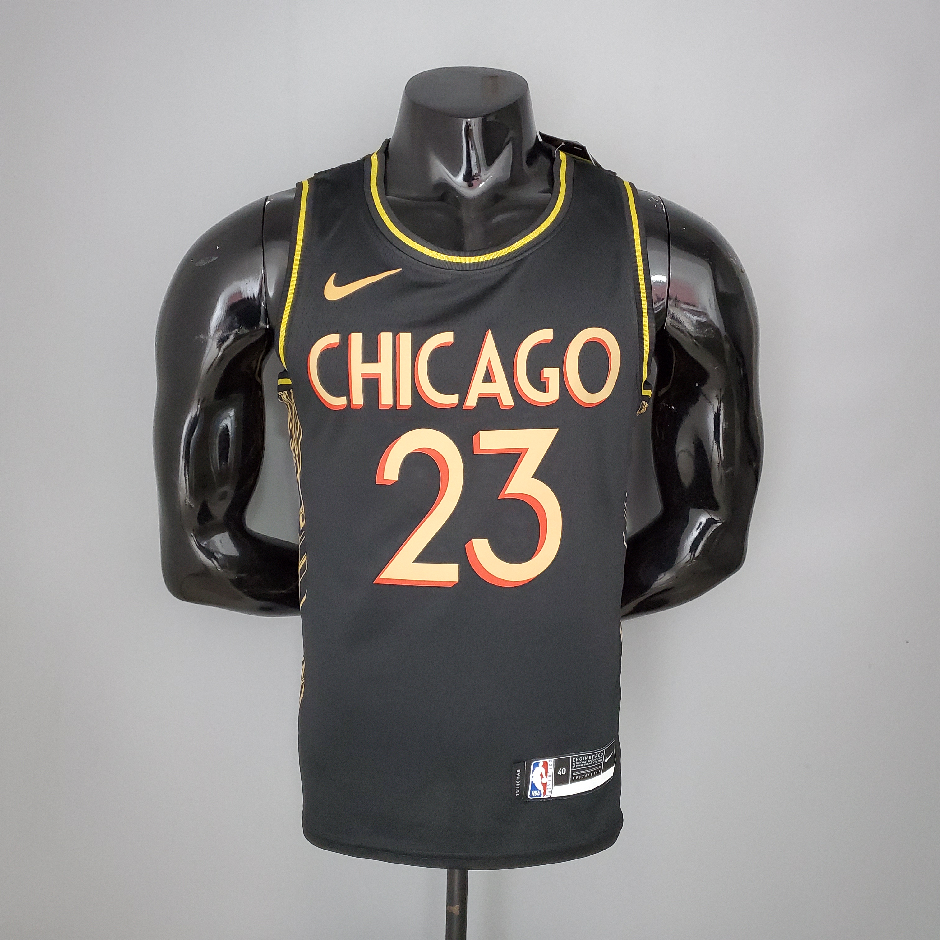 NBA Men Season 2021 Chicago Bulls Black #23 JORDAN Jersey High Quality Name and Number Print - leoleo123123