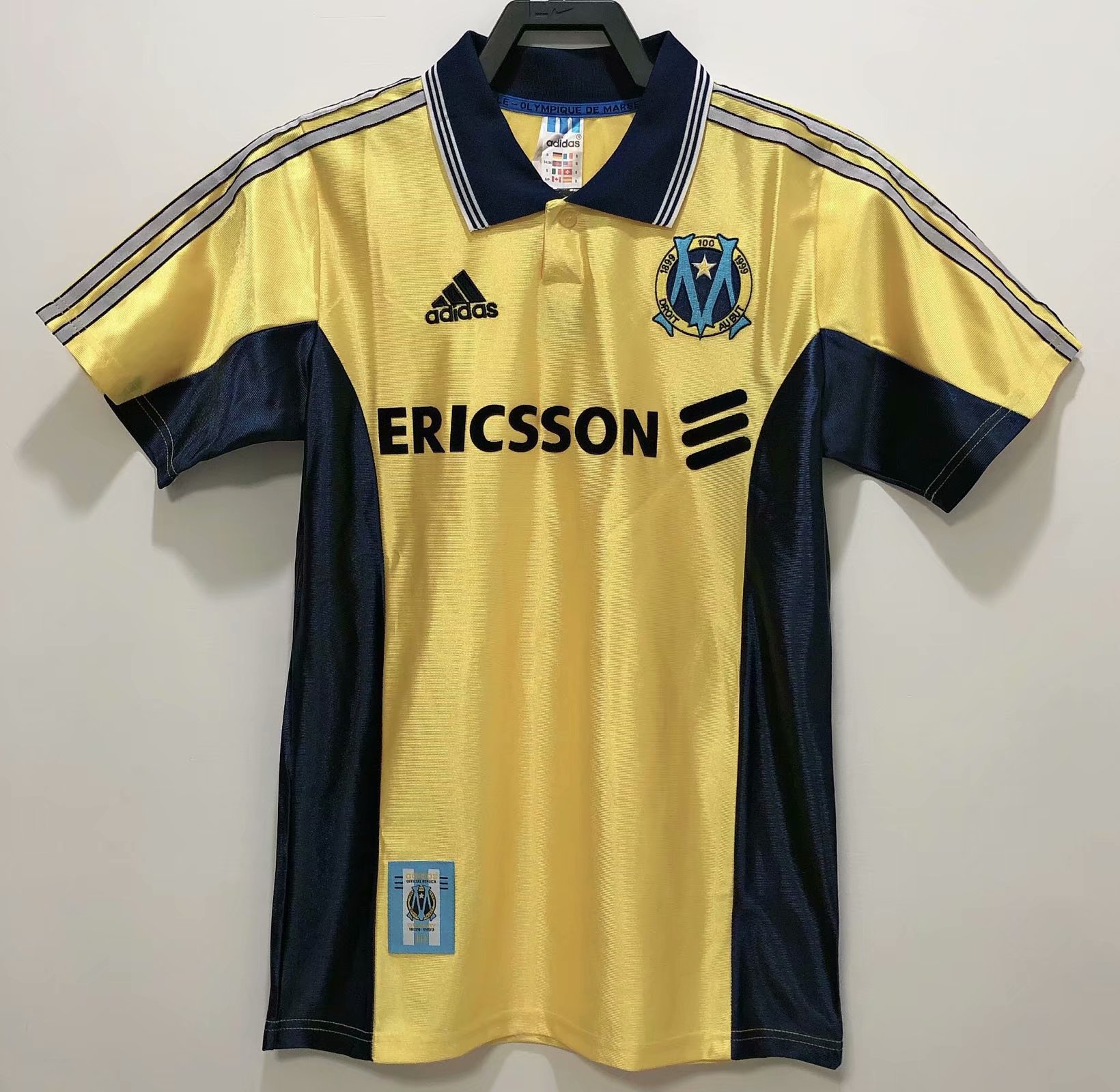 98-99 Marseille Gold Retro Jersey - leoleo123123