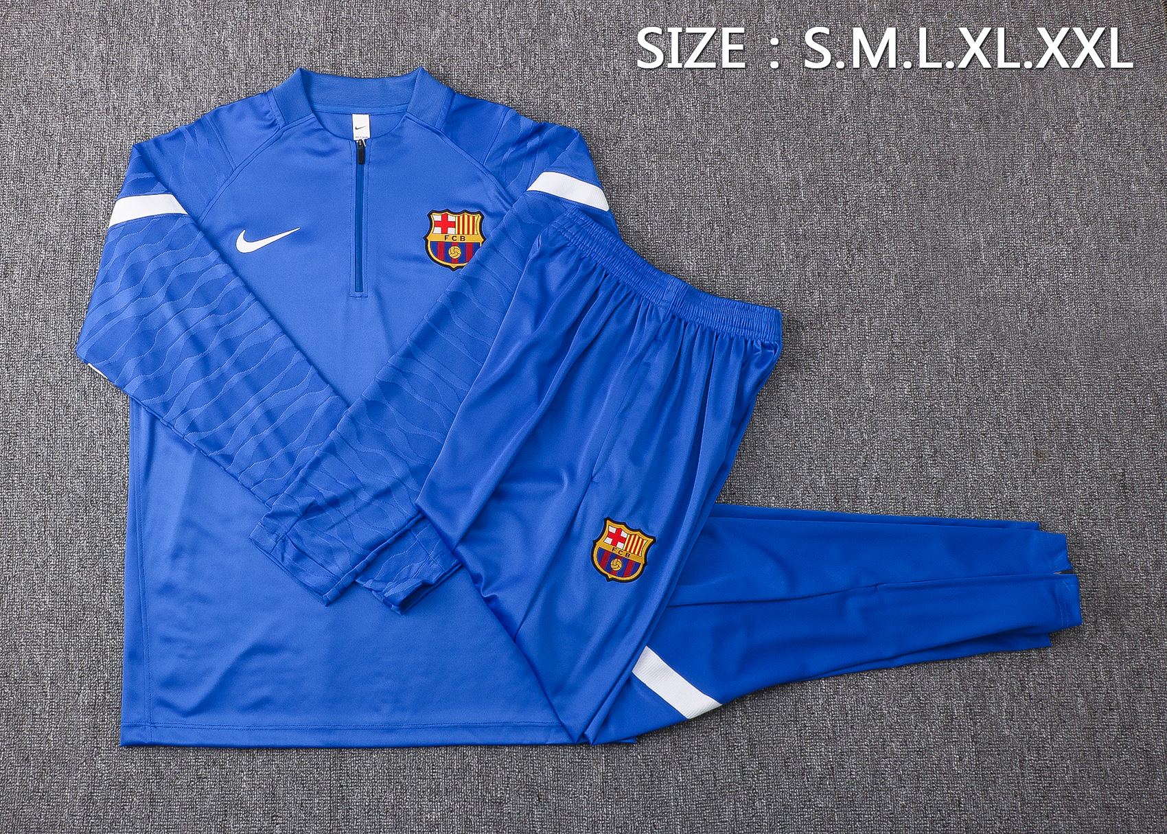 21-22 Barcelona Blue Sweater Tracksuit Thai Quality - leoleo123123