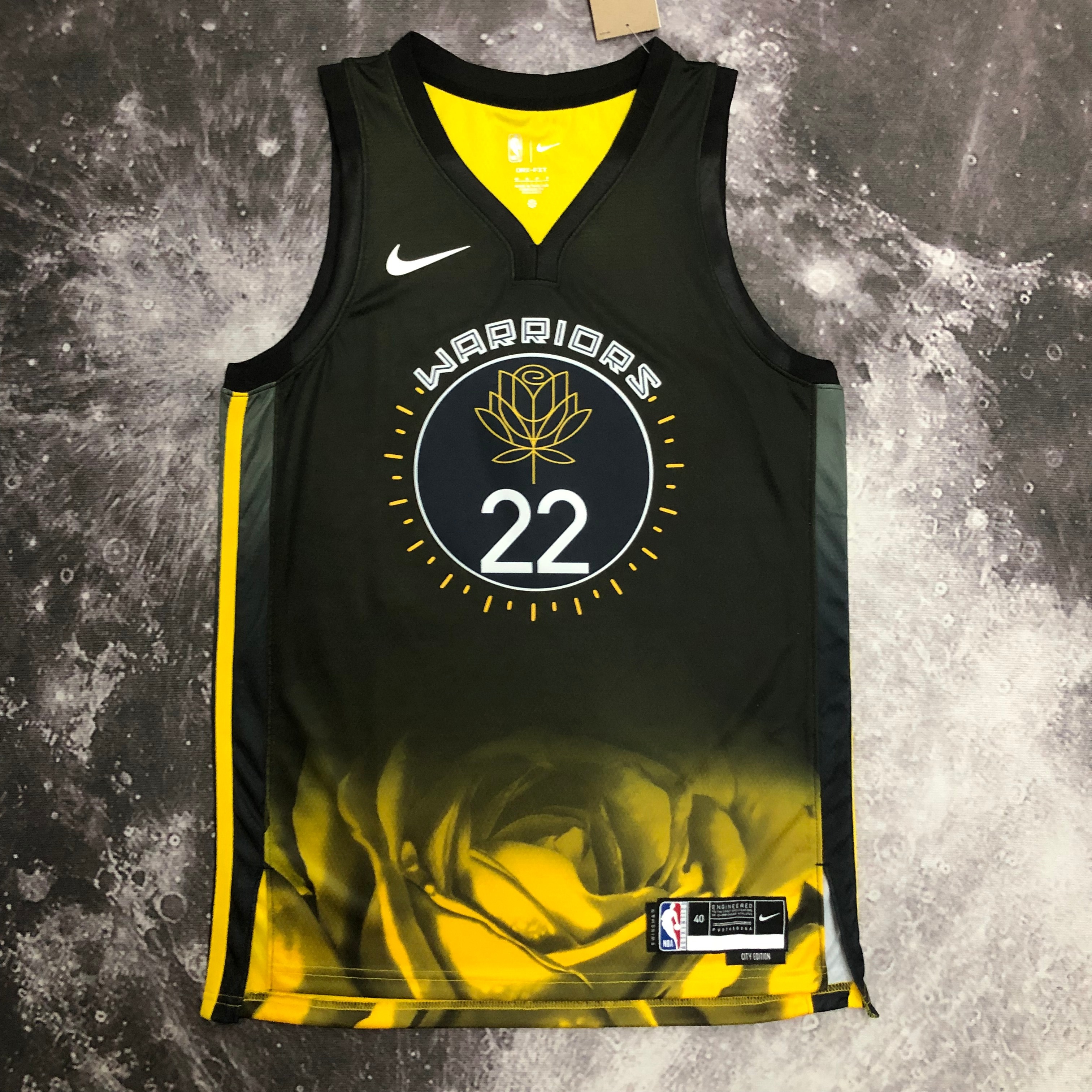NBA Men Season 2023 Golden State Warriors Black #22 WIGGINS Jersey High Quality Name and Number Print - leoleo123123