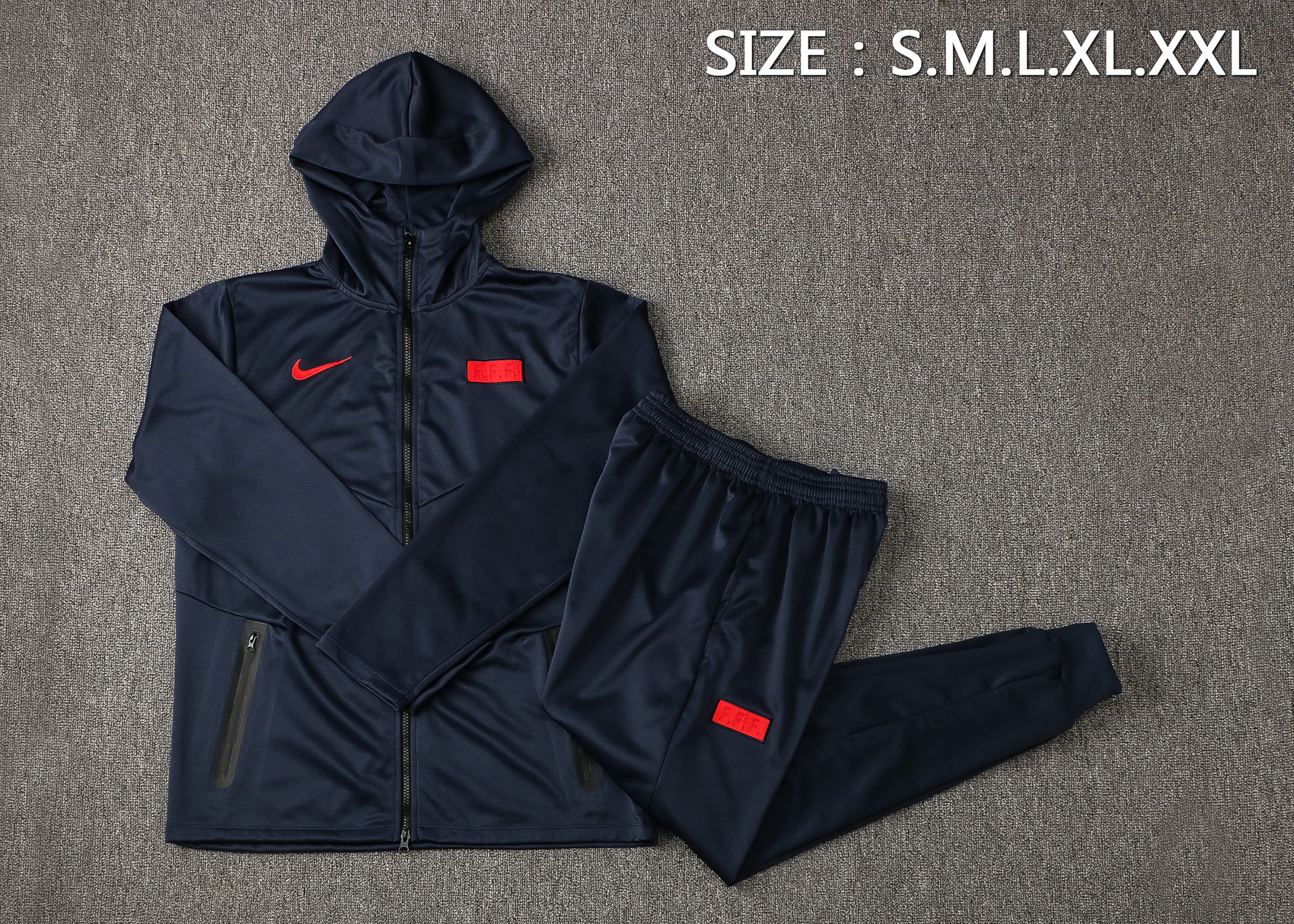 21-22 France Blue Jacket Tracksuit with Cap Thai Quality - leoleo123123
