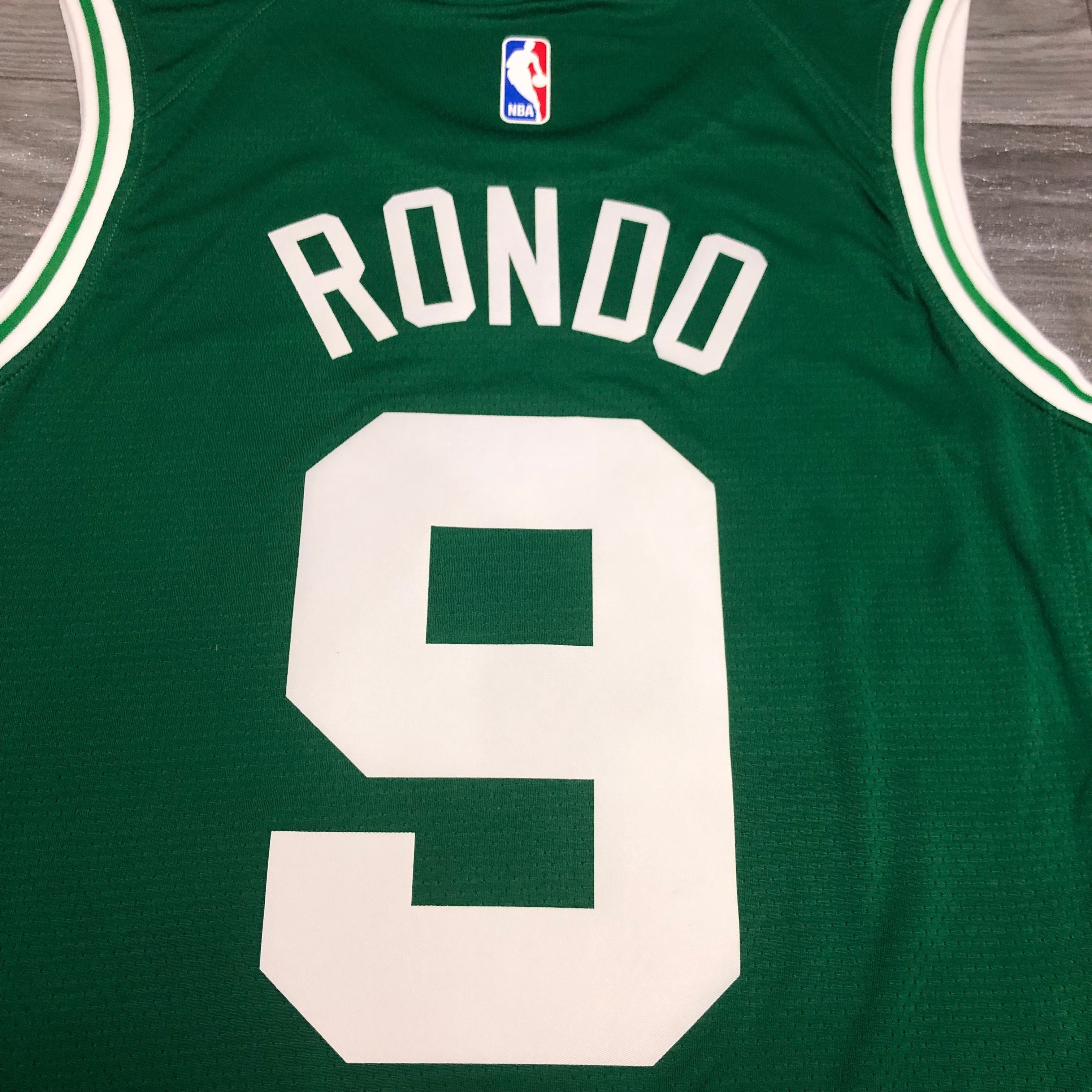 NBA Boston Celtics Green with White Name #9 RONDO Jersey High Quality Name and Number Print - leoleo123123