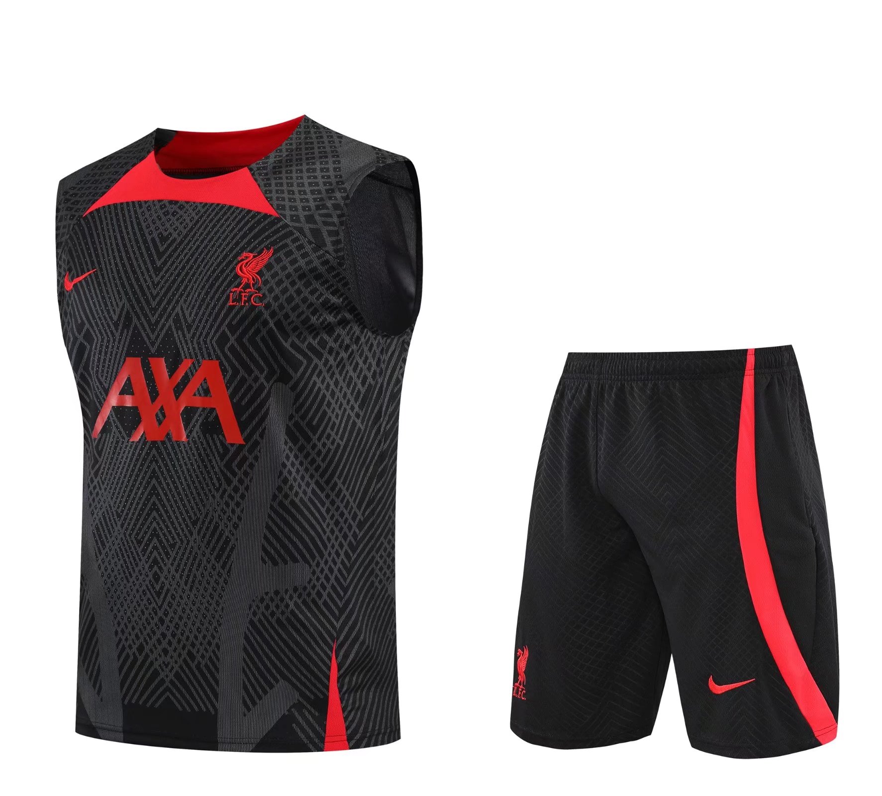 22/23 Liverpool Vest Training suit Black Color - leoleo123123