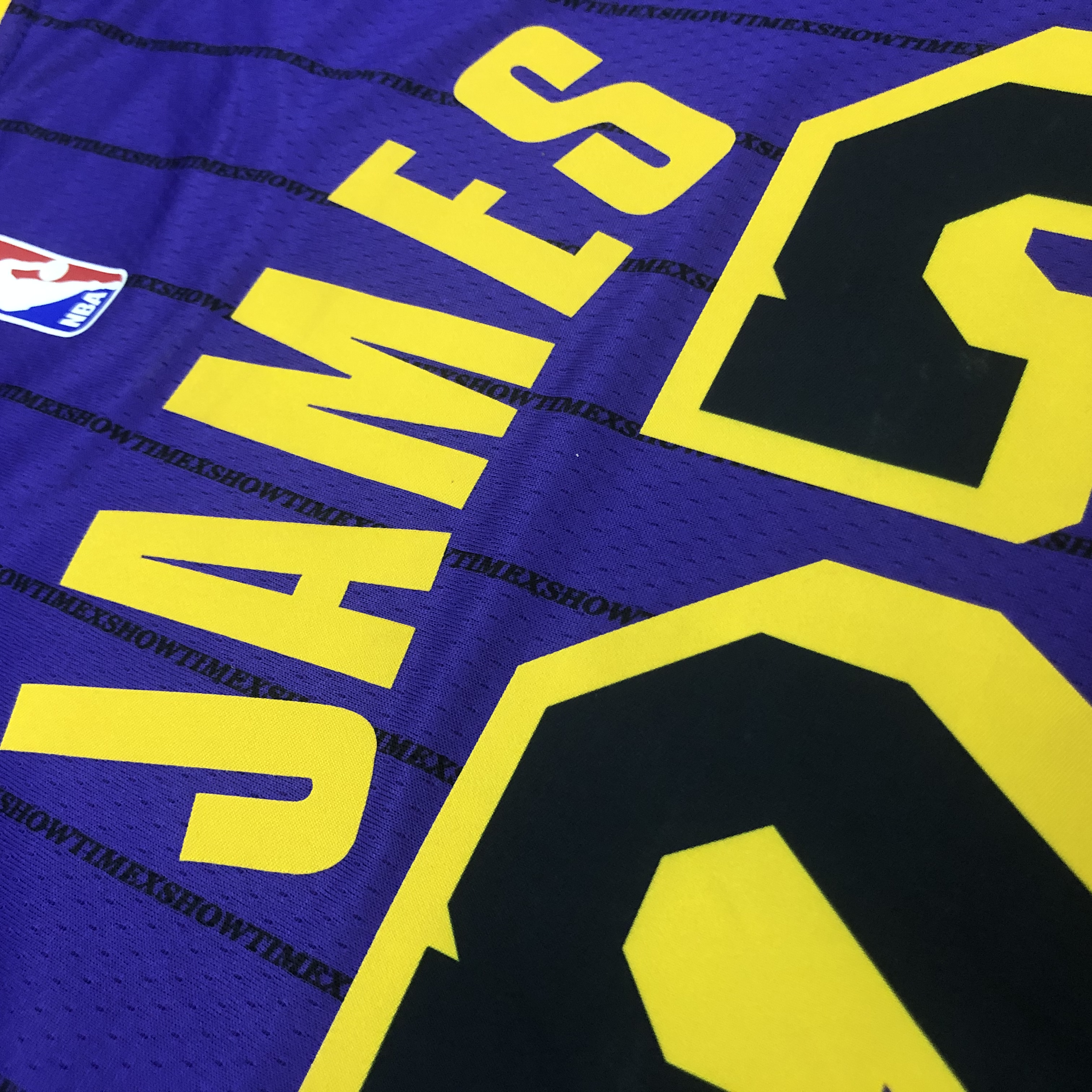NBA Men Los Angeles Lakers Retro Purple with Black Lines #23 JAMES Round Neck Jersey High Quality Name and Number Print - leoleo123123