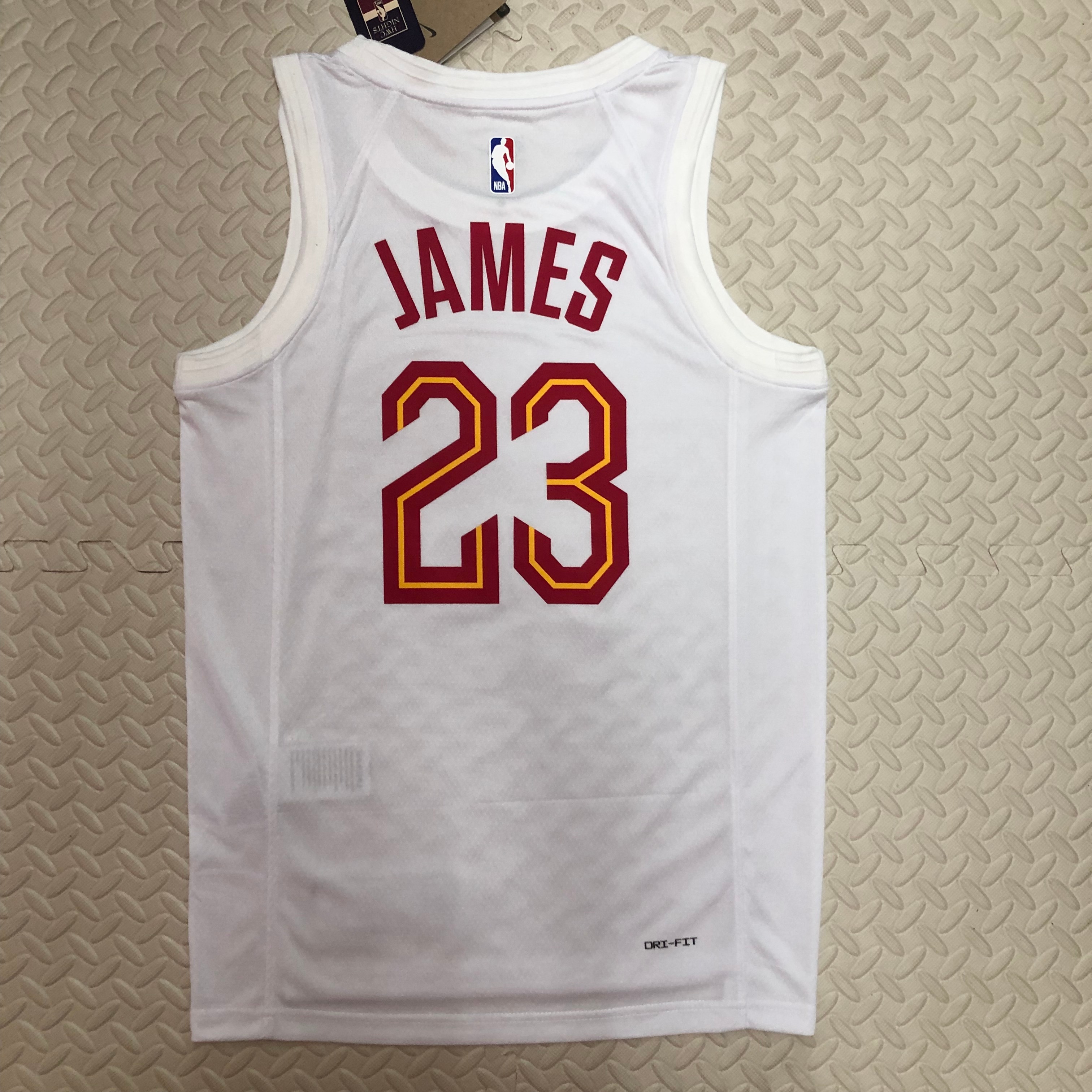 NBA Season 2023 Men Cleveland Cavaliers White #23 JAMES Jersey High Quality Name and Number Print - leoleo123123