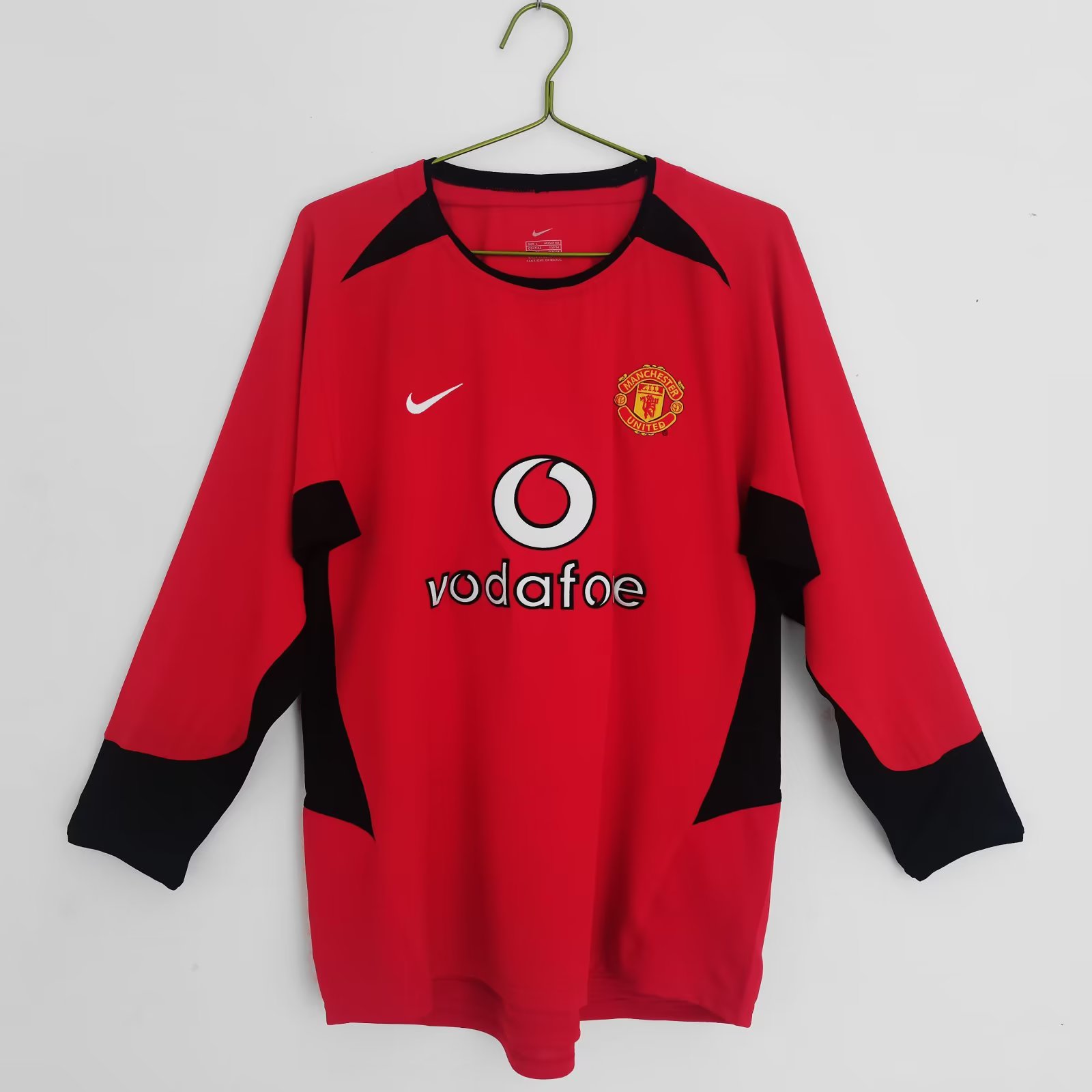 02/04 Man United Home Long Sleeve Retro Jersey - leoleo123123