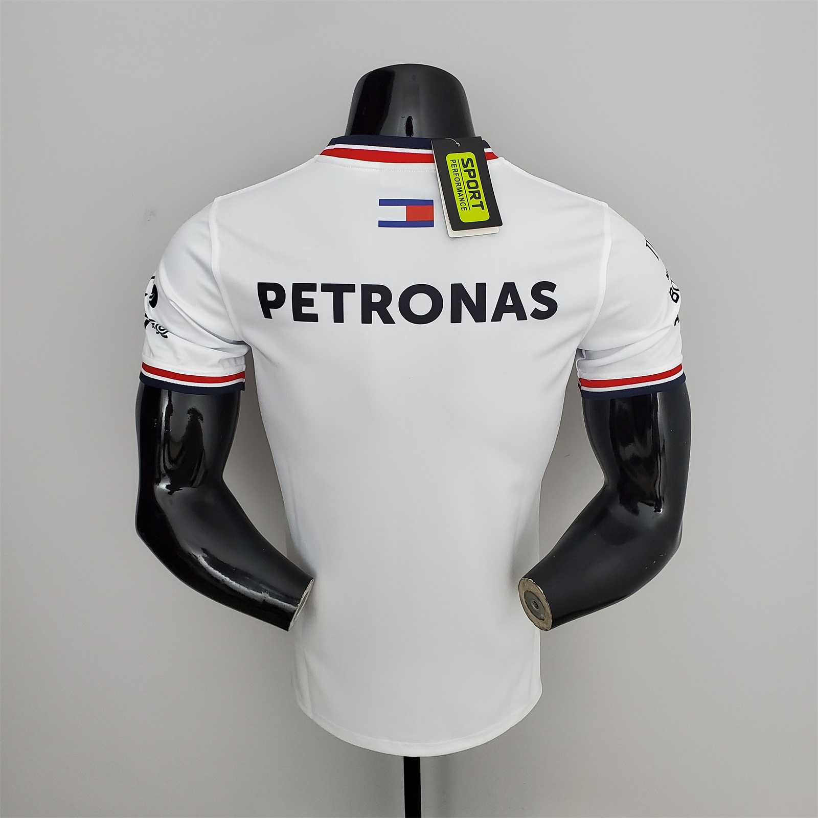 2022 Mercedes F1 Team Round Collar POLO T-Shirt White - leoleo123123
