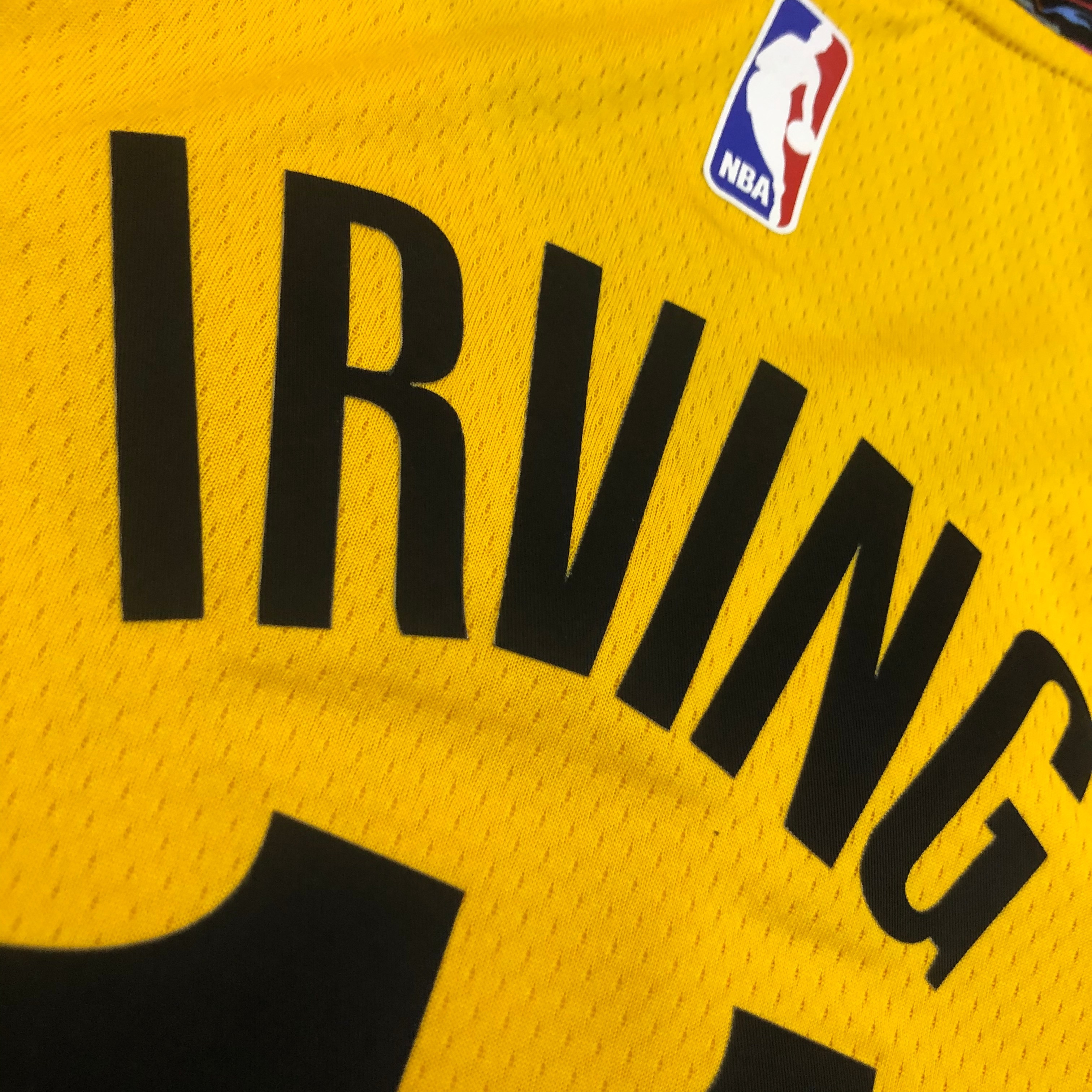 NBA Men Brooklyn Nets Yellow #11 IRVING Jersey High Quality Name and Number Print - leoleo123123
