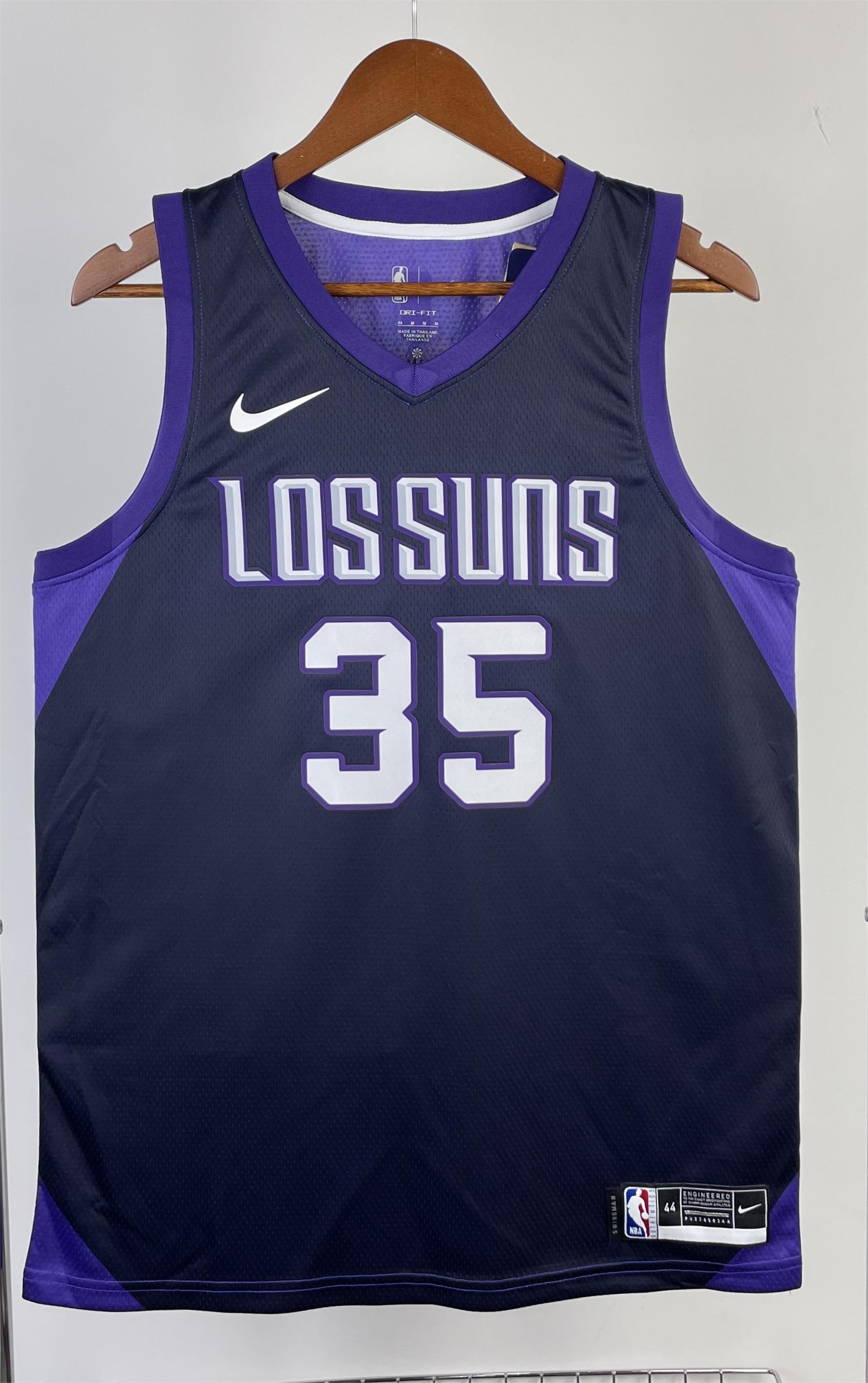 NBA Men 2018 Phoenix Suns Purple #35 DURANT Jersey High Quality Name and Number Print - leoleo123123