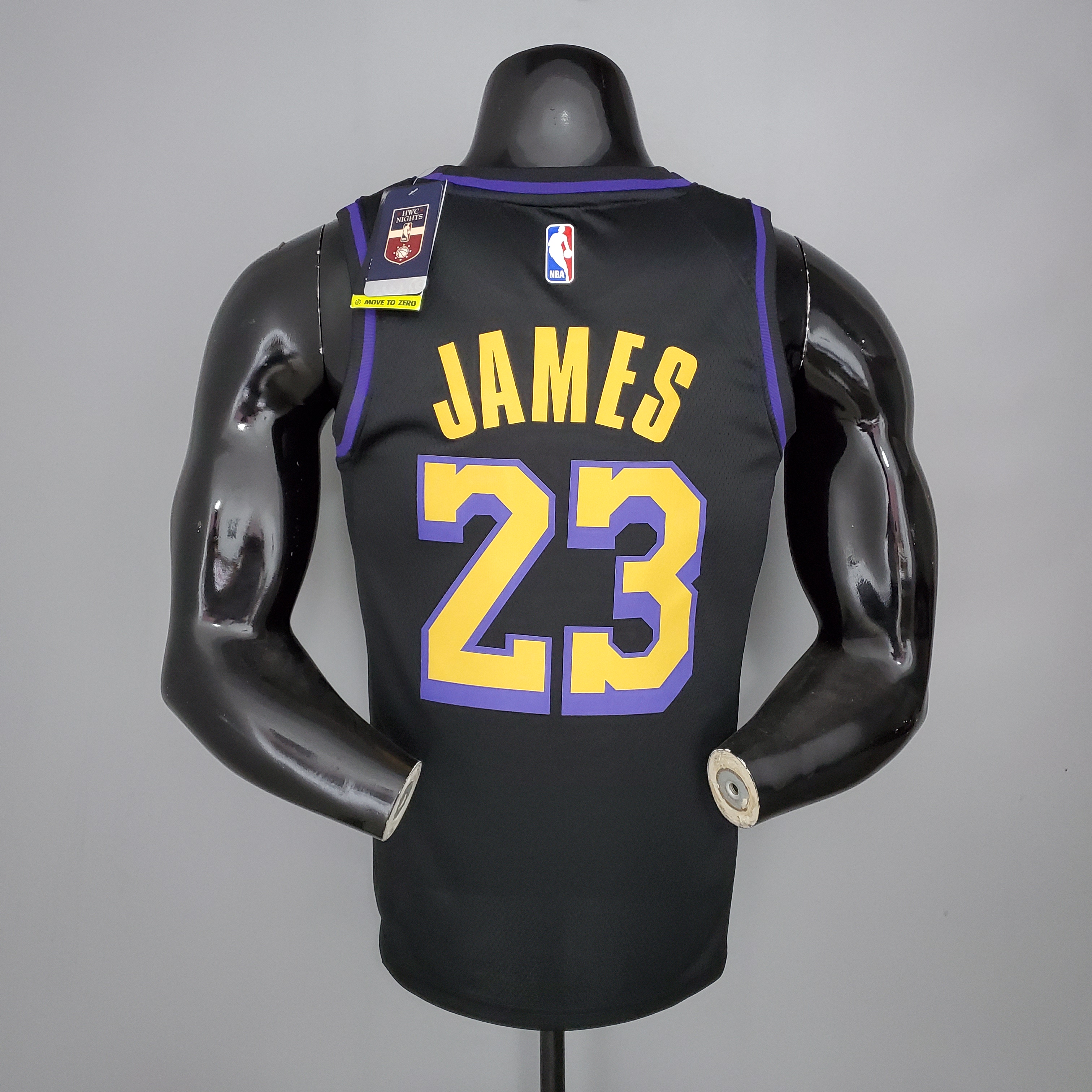 2021 James#23 Los Angeles Lakers Black Latin Black NBA Jersey High Quality Name and Number Print - leoleo123123