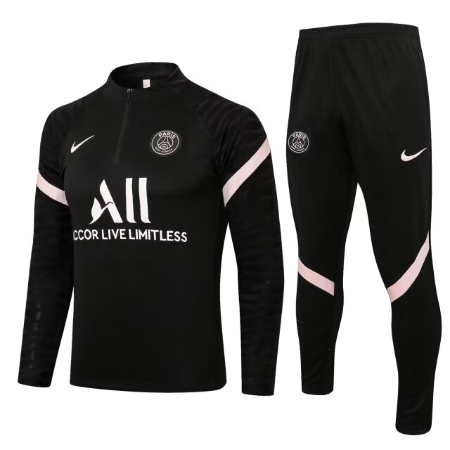 21/22 PSG Black Sweater Tracksuit Thai Quality - leoleo123123