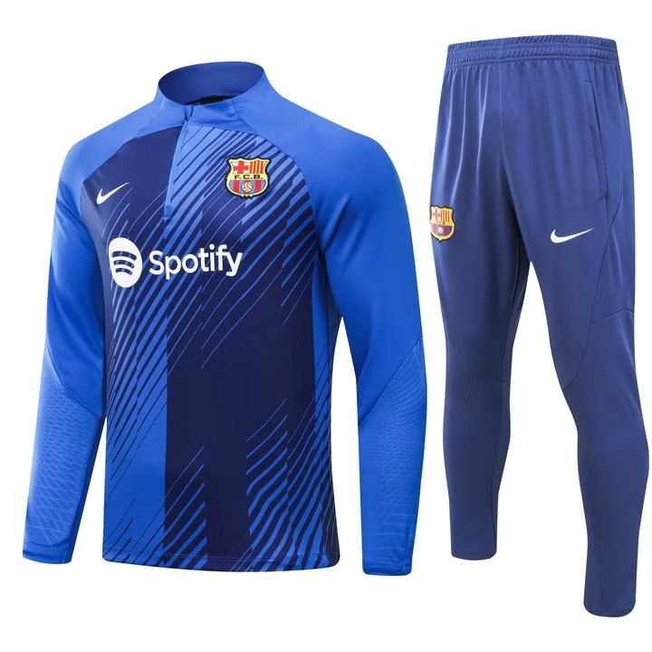 23/24 Barcelona Blue Sweater Tracksuit Thai Quality - leoleo123123