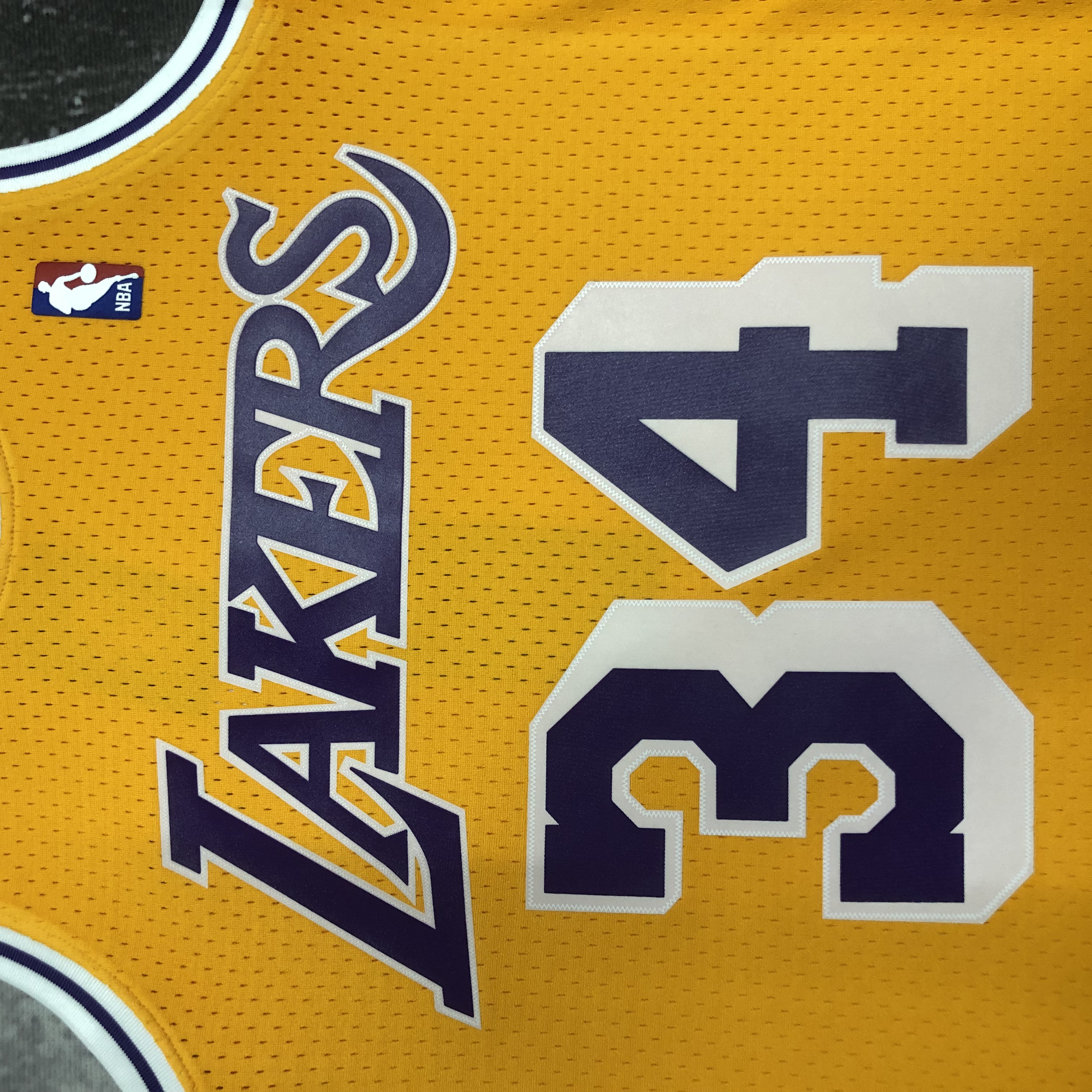 NBA Men Season 96-97 Los Angeles Lakers Yellow #34 O'NEAL Jersey High Quality Name and Number Print - leoleo123123