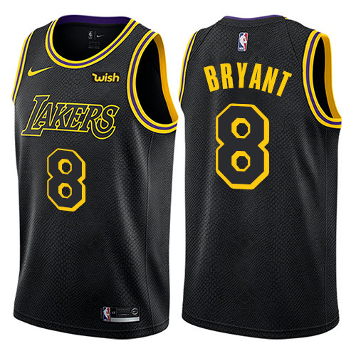 NBA Men Los Angeles Lakers Black #8 BRYANT Round Neck Jersey High Quality Name and Number Print - leoleo123123