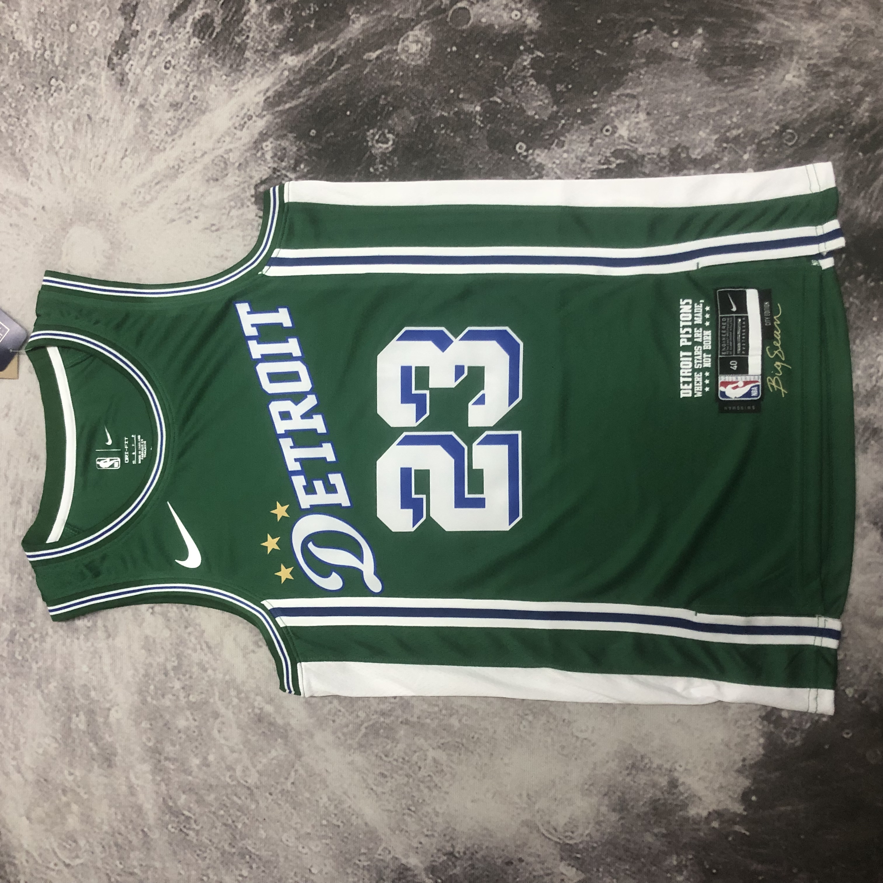 NBA Season 2023 Detroit Pistons Green City Version #23 IVEY Jersey High Quality Name and Number Print - leoleo123123