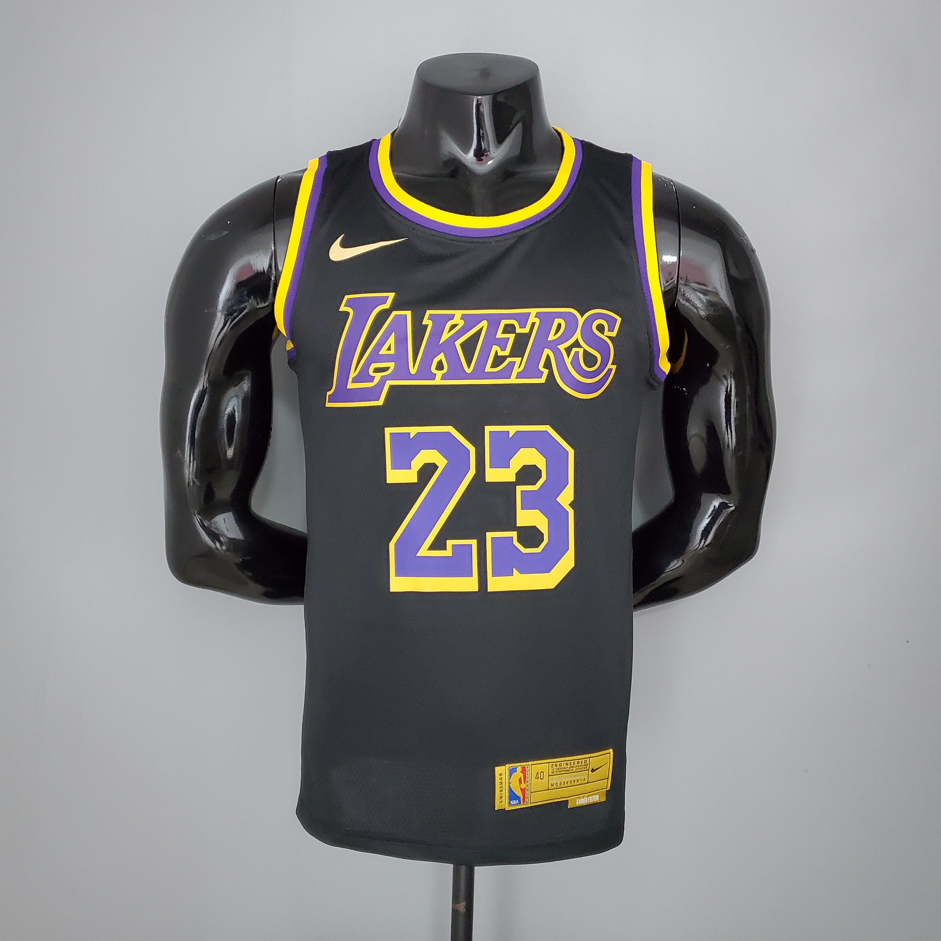 2021 James #23 Lakers Bonus Edition Black NBA Jersey High Quality Name and Number Print - leoleo123123