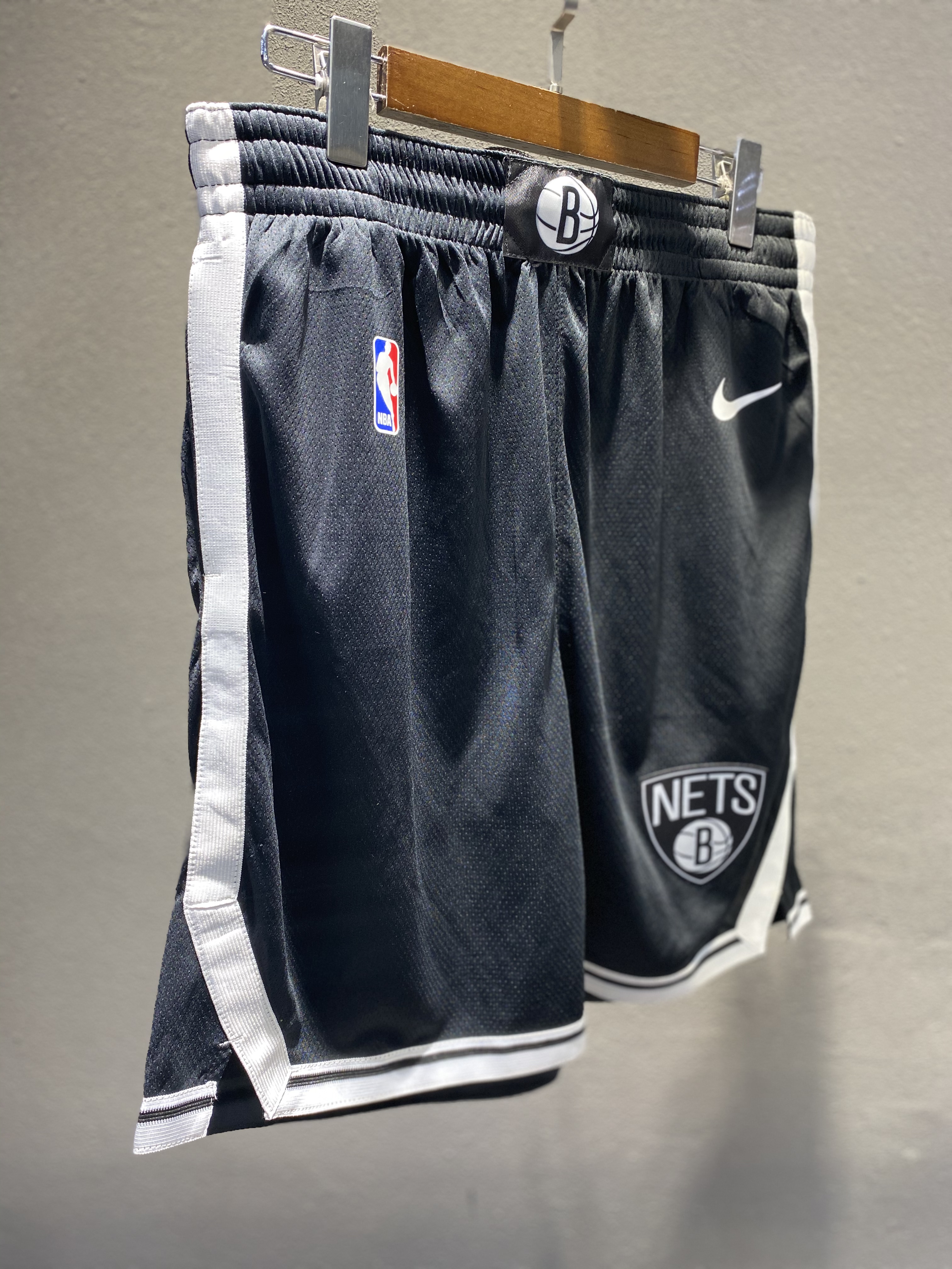 NBA Men New Brooklyn Nets Black Pant Short High Quality Name and Number Print - leoleo123123