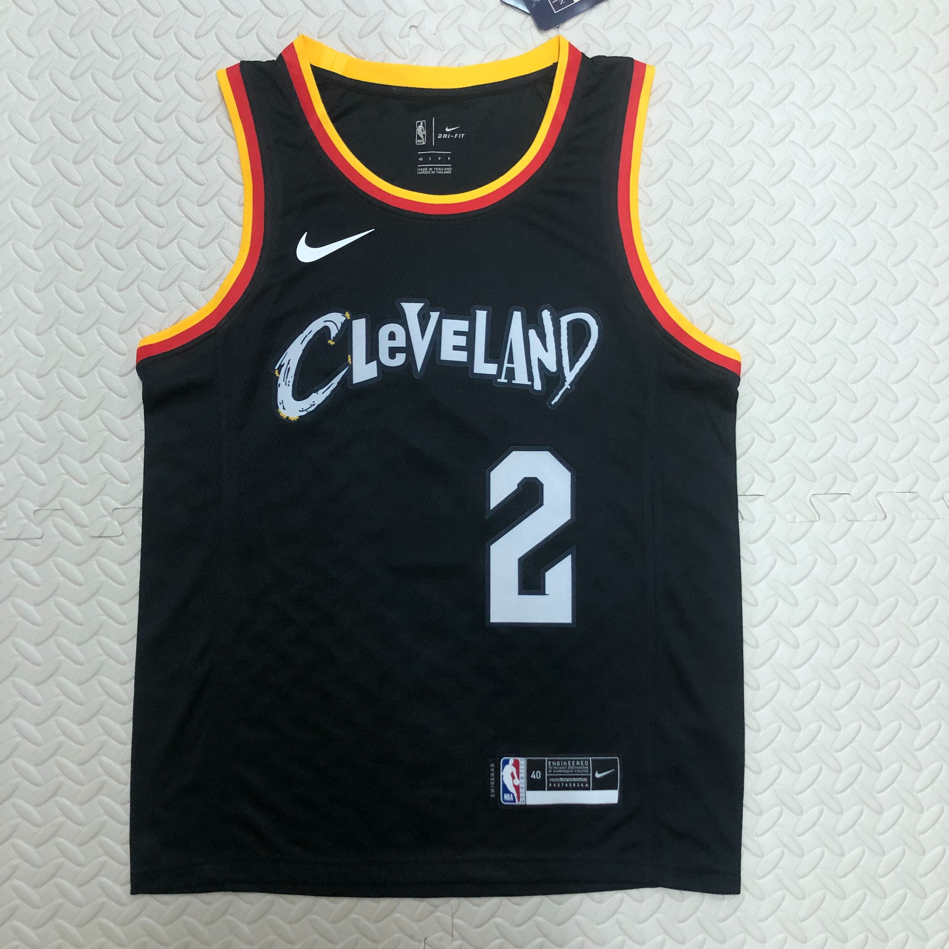 NBA Season 2021 Men Cleveland Cavaliers Black #2 IRVING Jersey High Quality Name and Number Print - leoleo123123