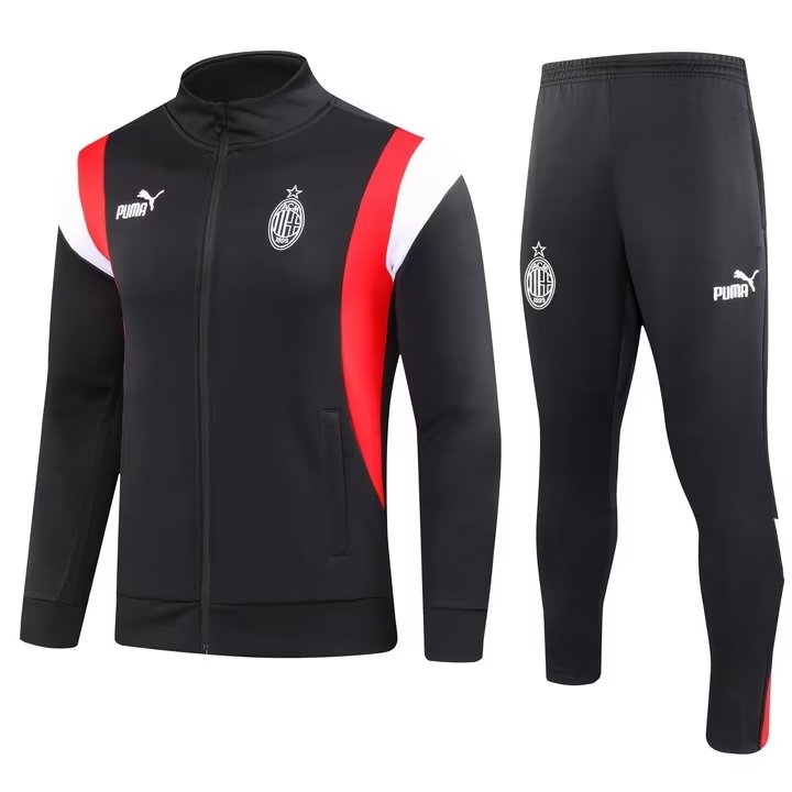 23/24 Ac Milan Black Jacket Tracksuit Thai Quality - leoleo123123