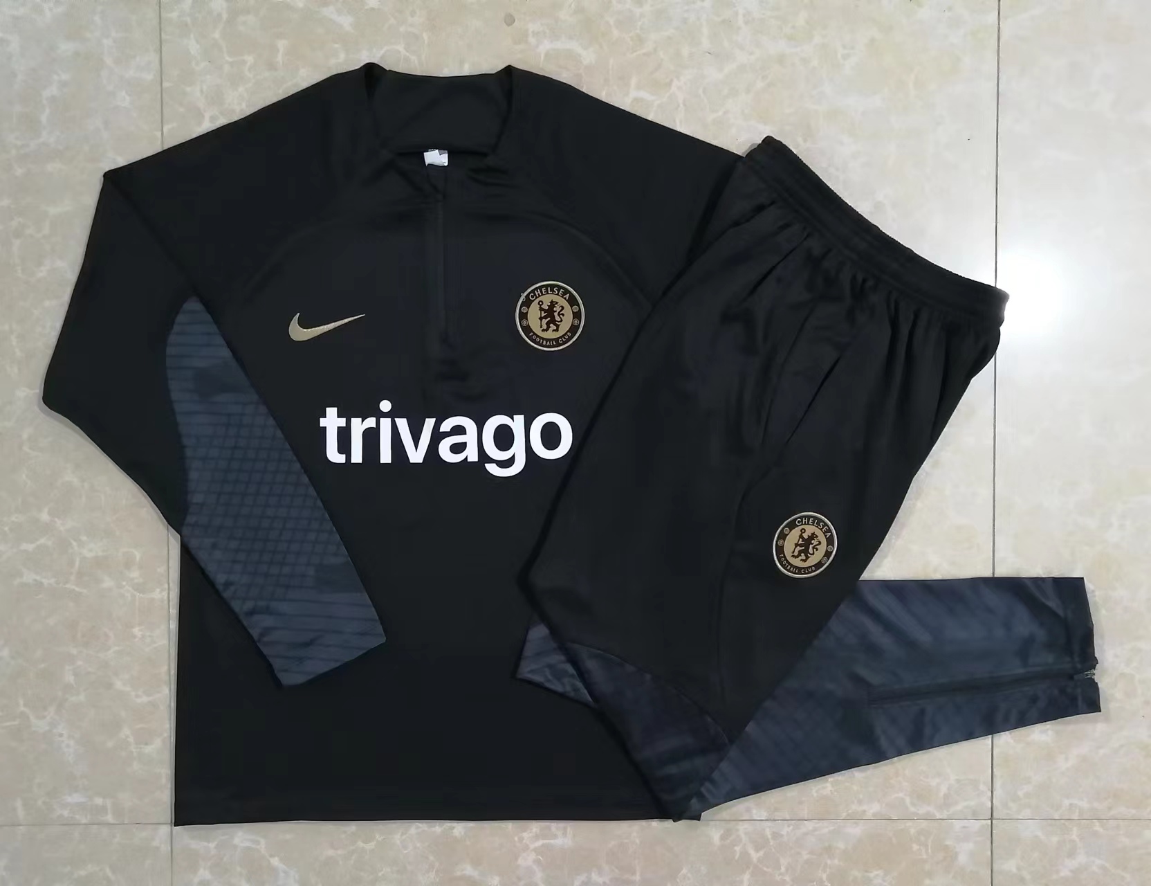 22-23 Chelsea Black Sweater Tracksuit Thai Quality - leoleo123123