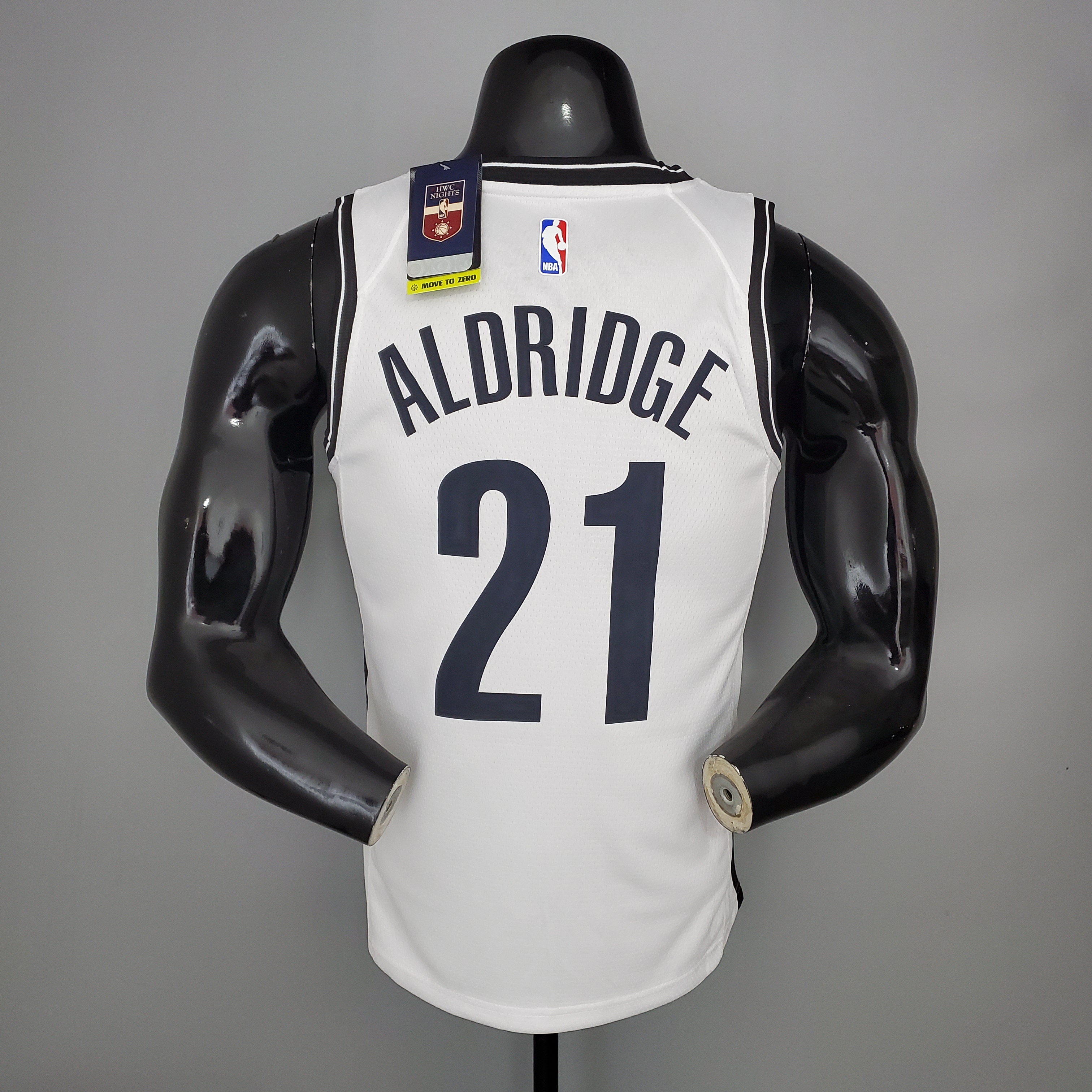 NBA Men New Brooklyn Nets White #21 ALDRIDGE Jersey High Quality Name and Number Print - leoleo123123
