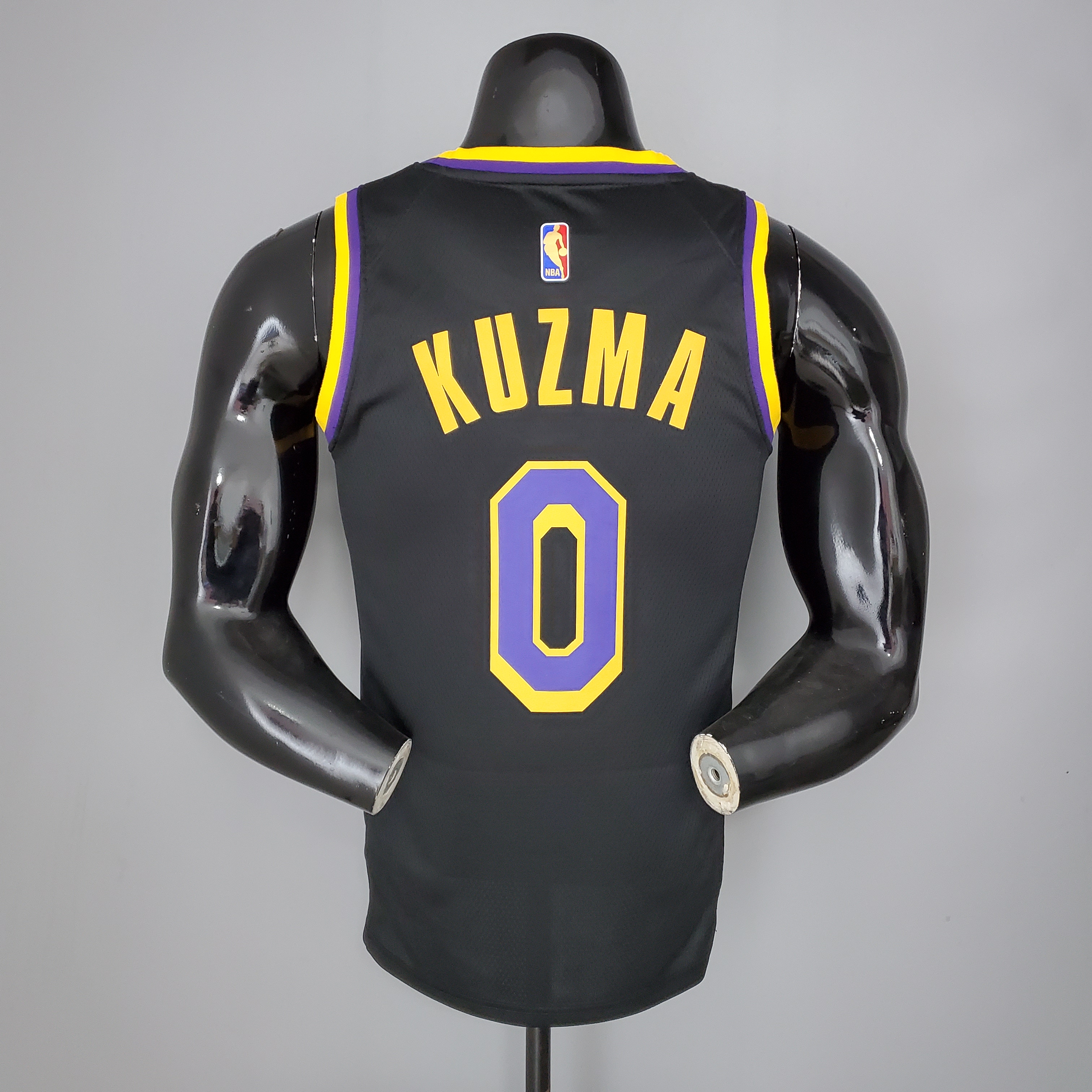 2021 KUZMA#0 Lakers Bonus Edition Black NBA Jersey High Quality Name and Number Print - leoleo123123