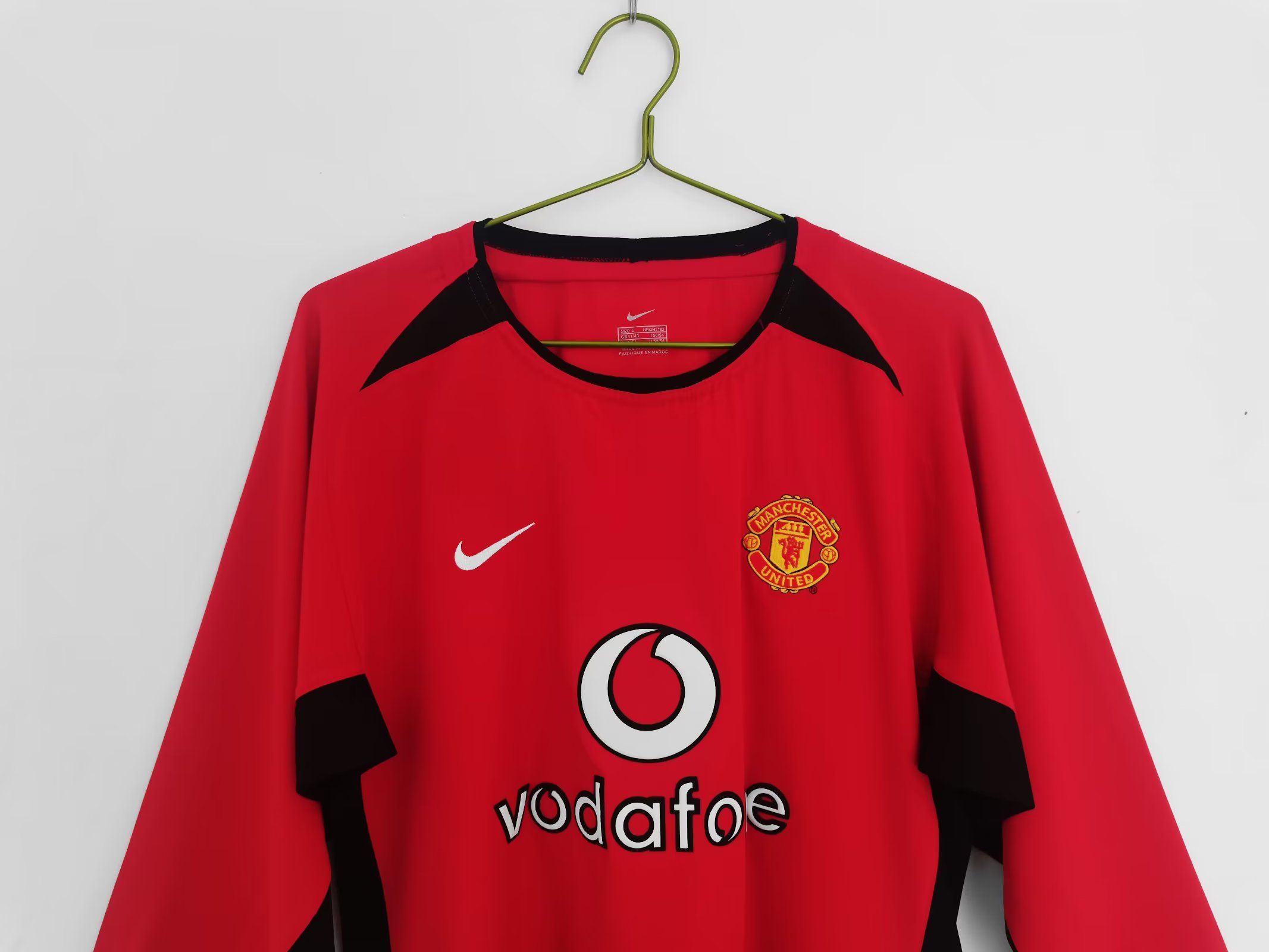 02/04 Man United Home Long Sleeve Retro Jersey - leoleo123123