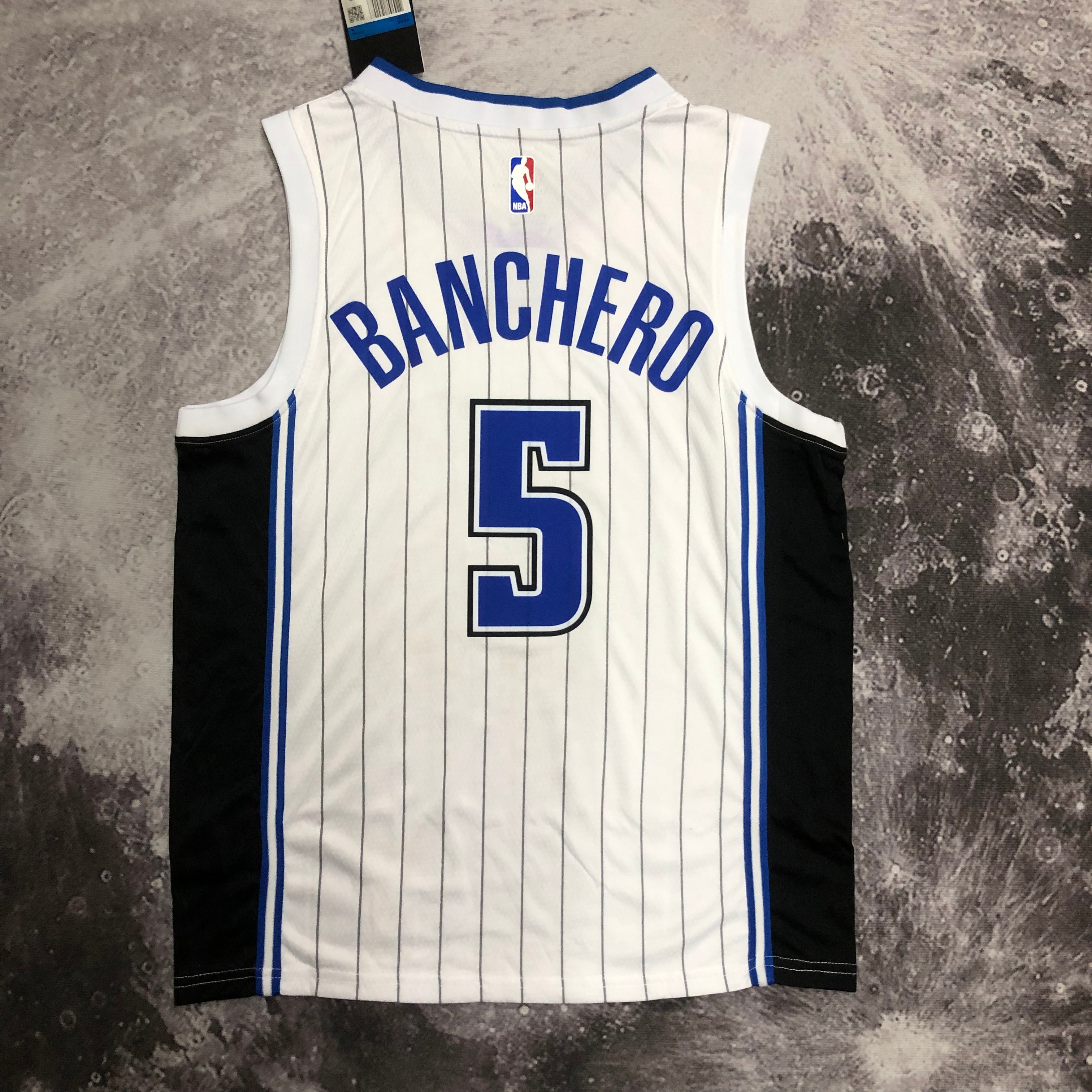 NBA Season Orlando Magic #5 BANCHERO White Round Neck Jersey High Quality Name and Number Print - leoleo123123