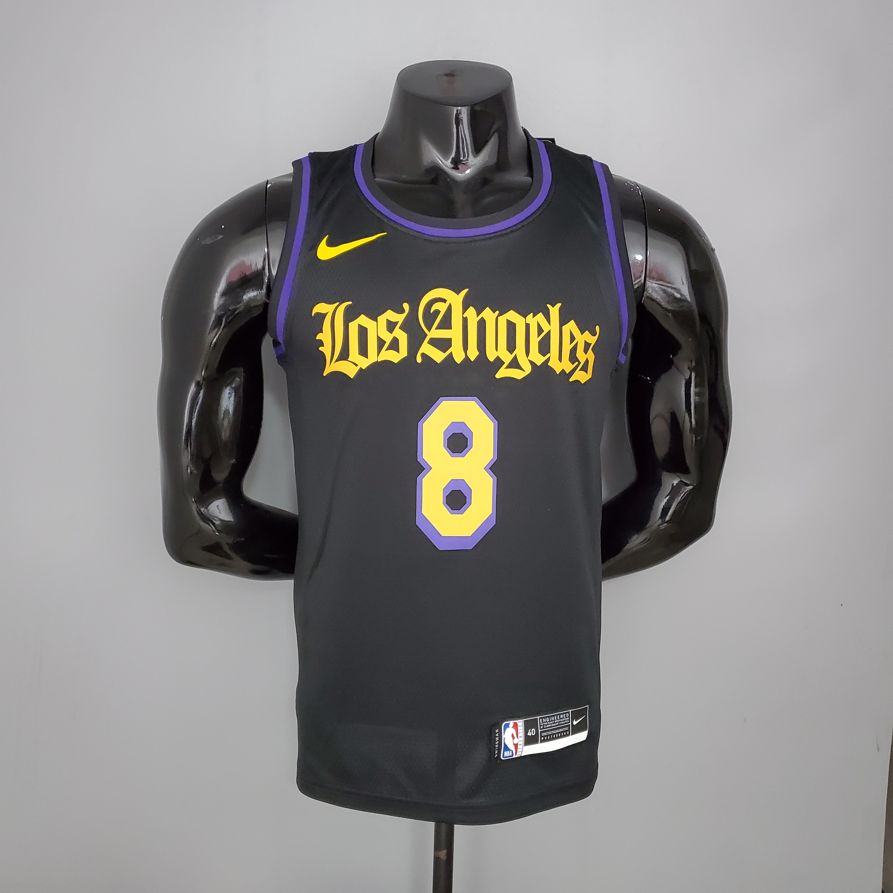 2021 Bryant#8 Los Angeles Lakers Black Latin Black NBA Jersey High Quality Name and Number Print - leoleo123123