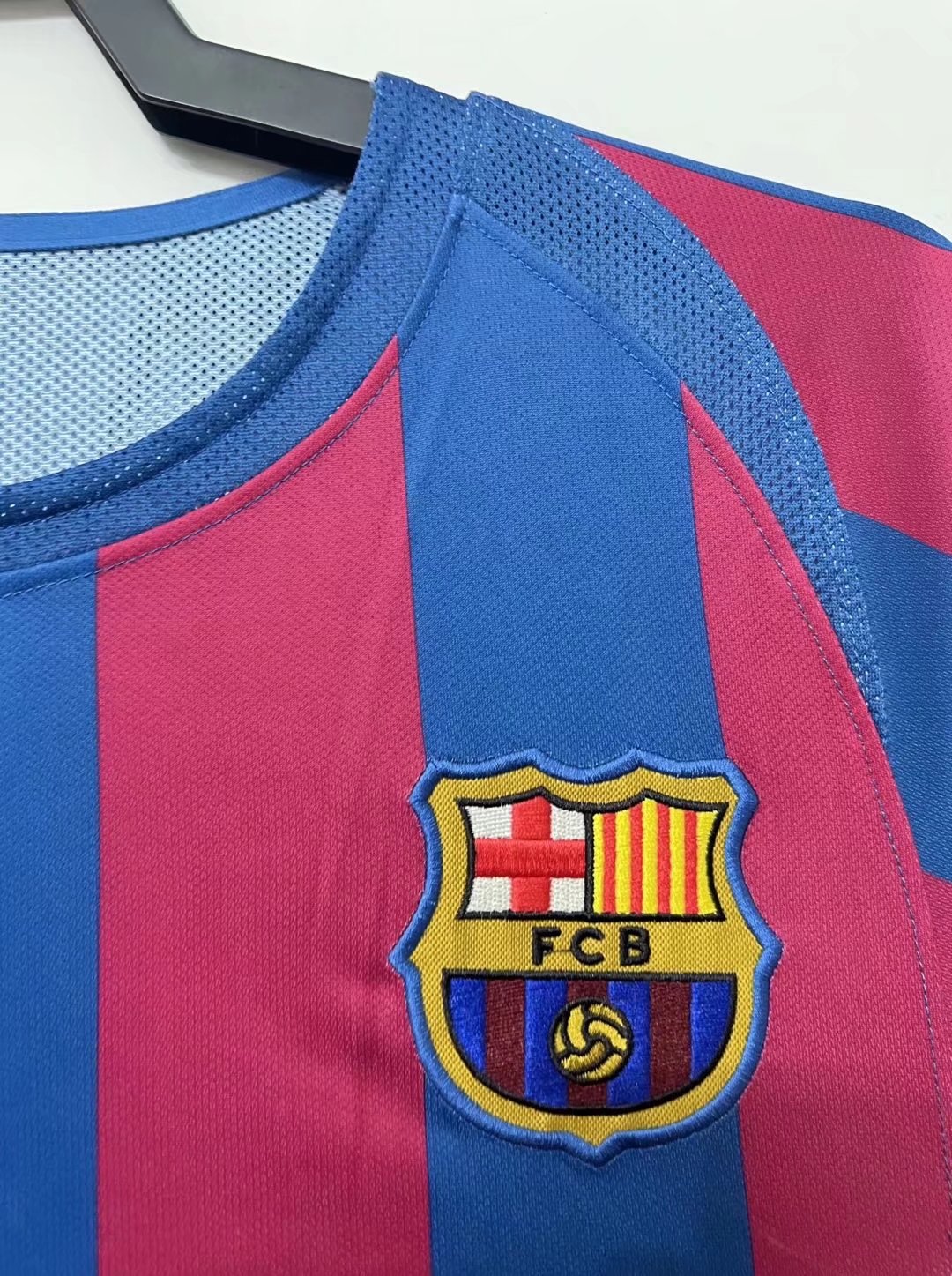 05-06 Barcelona Home Retro Jersey Long Sleeve Champions Version - leoleo123123