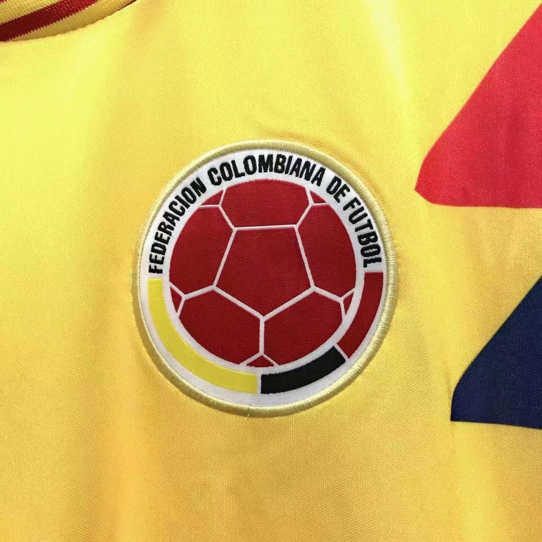 1990 Colombia Home Retro Jersey Fans Version - leoleo123123