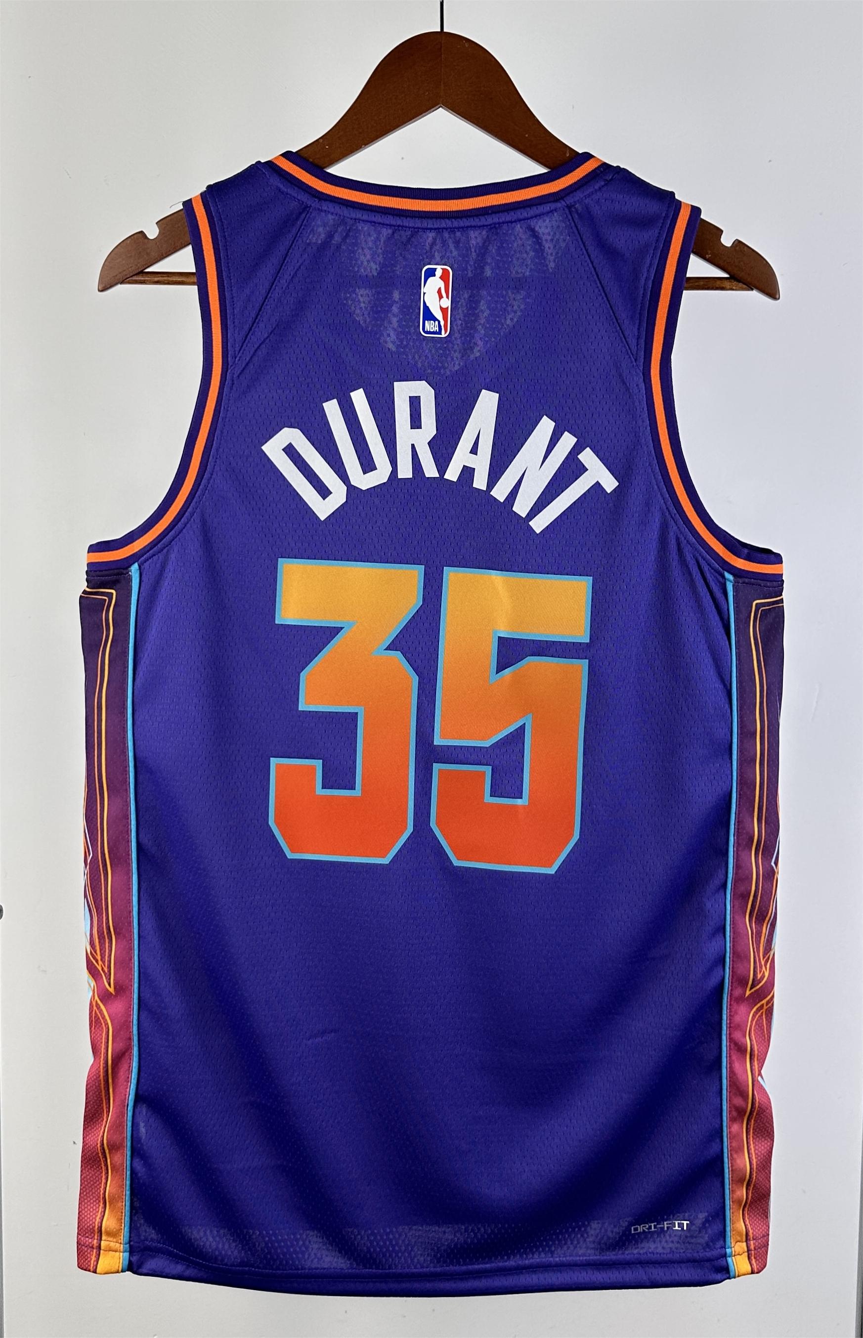 NBA Men 2024 Phoenix Suns Purple City Edition #35 DURANT Jersey High Quality Name and Number Print - leoleo123123