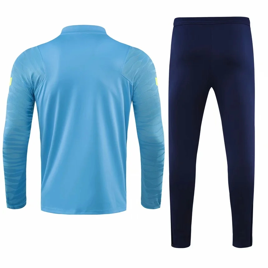 21-22 Tottenham Blue with Zipper Sweater Tracksuit Thai Quality - leoleo123123