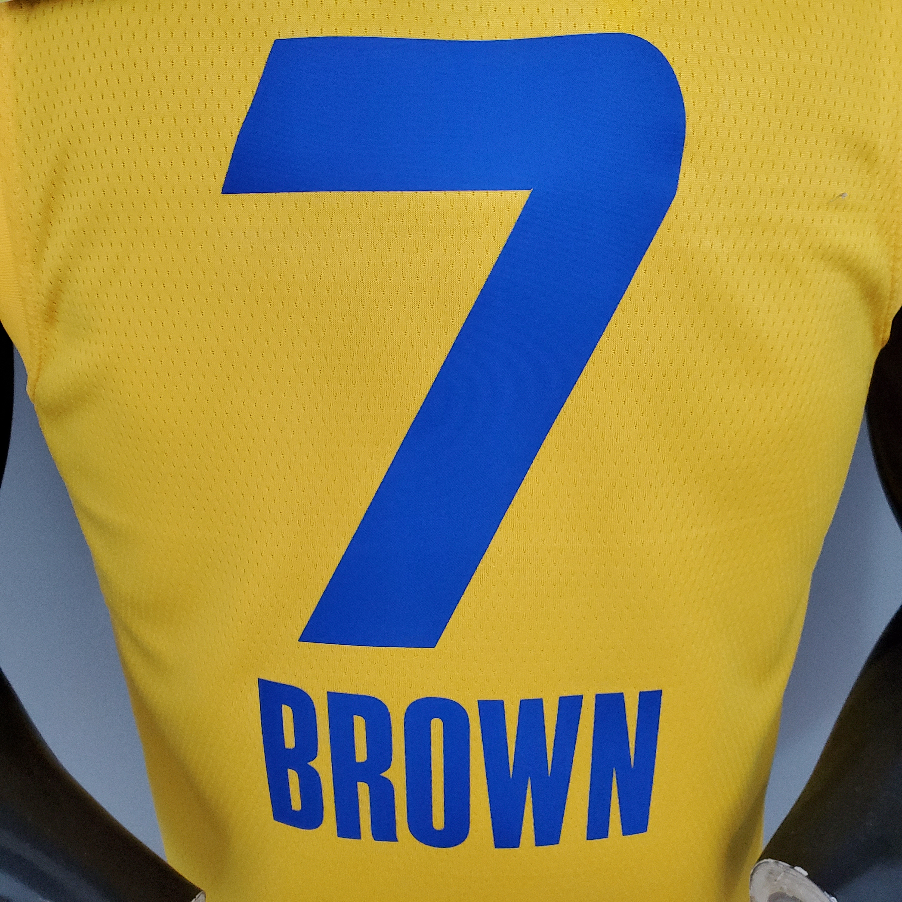 NBA Men 2021 All Star Jerseys Yellow #7 BROWN Jersey High Quality Name and Number Print - leoleo123123