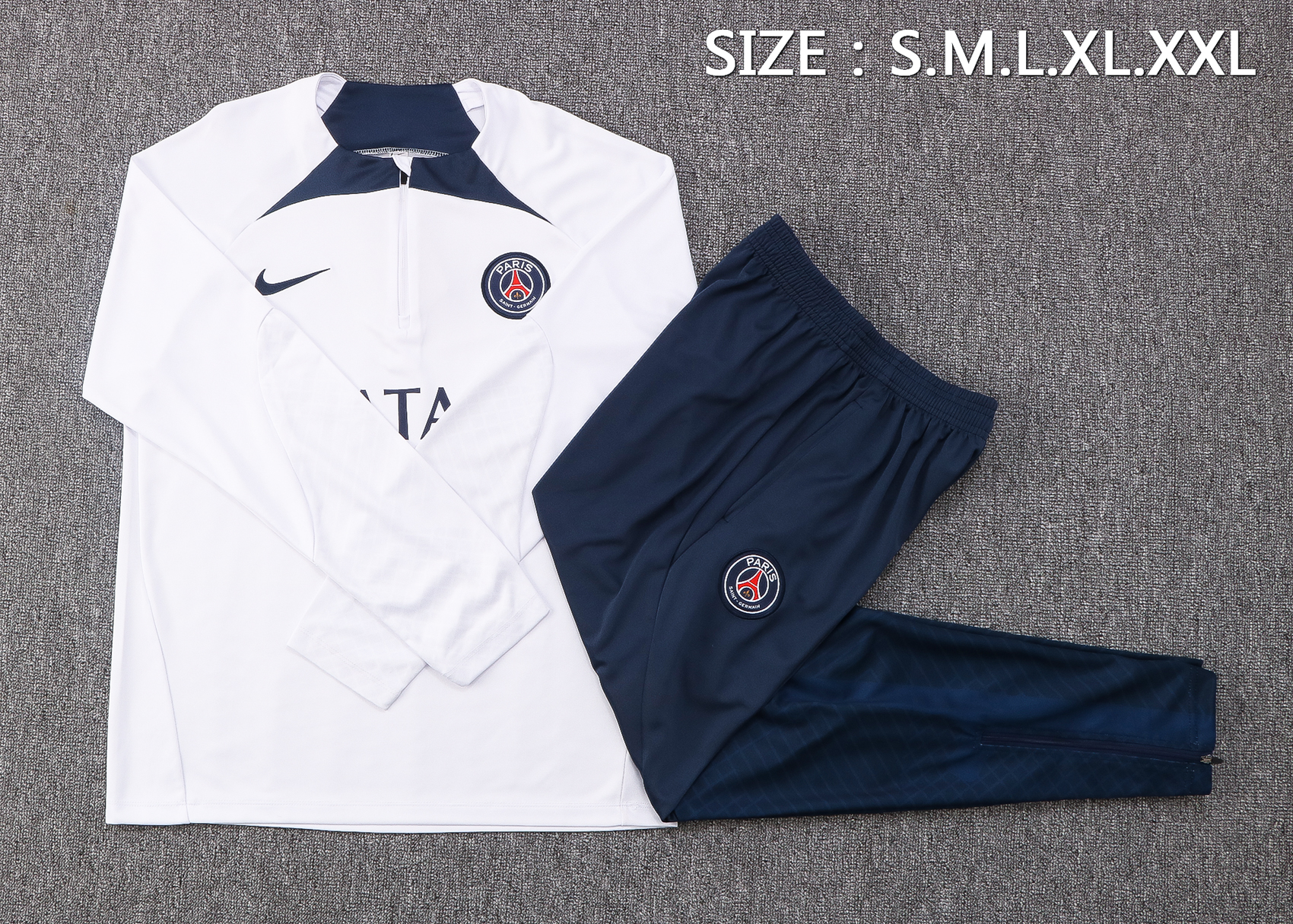 22/23 PSG White Sweater Tracksuit Thai Quality - leoleo123123