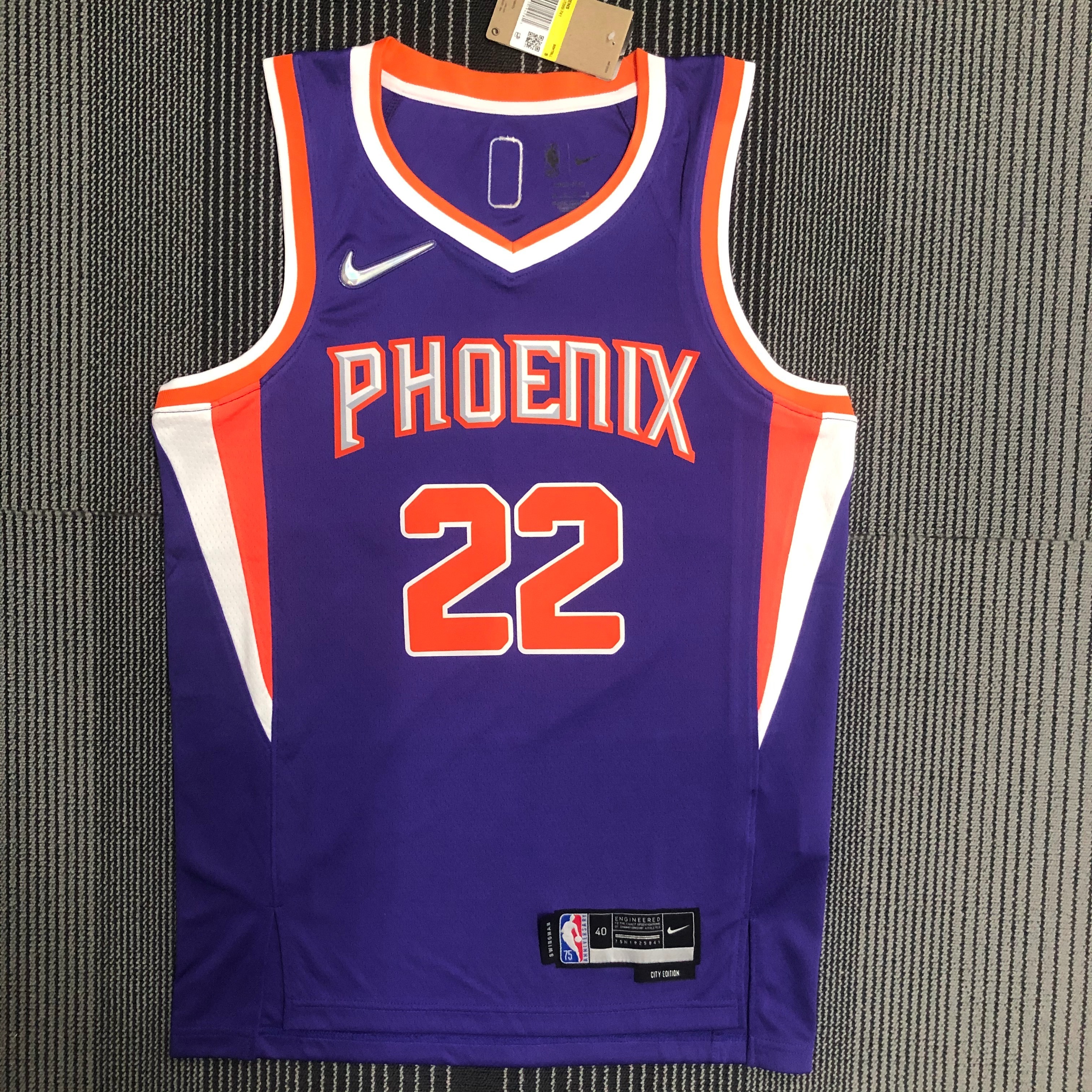 NBA Men 75 Anniversary Phoenix Suns Purple #22 AYTON Jersey High Quality Name and Number Print - leoleo123123